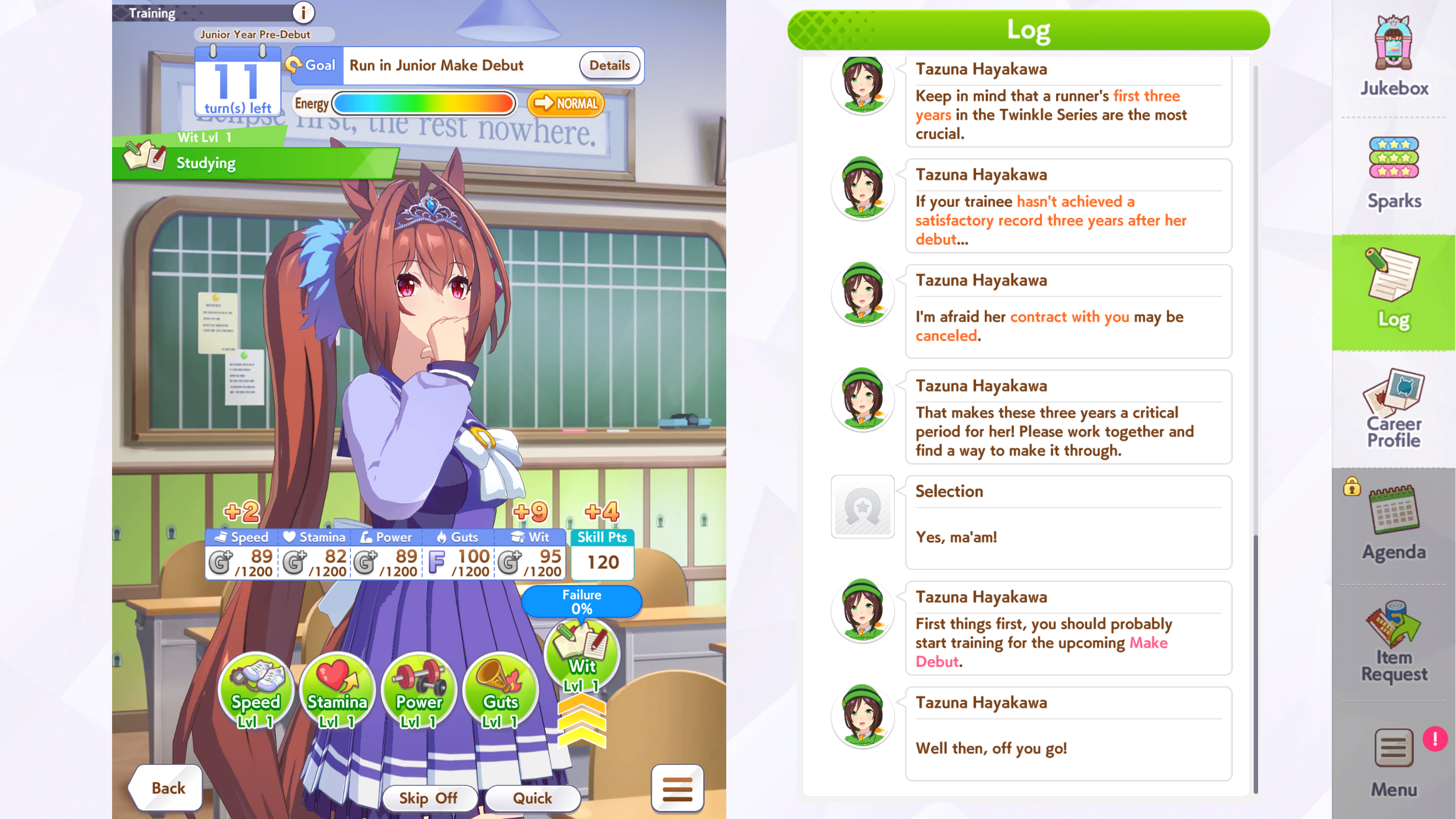 Wit Stats explained in Umamusume Pretty Derby (Image via Cygames)