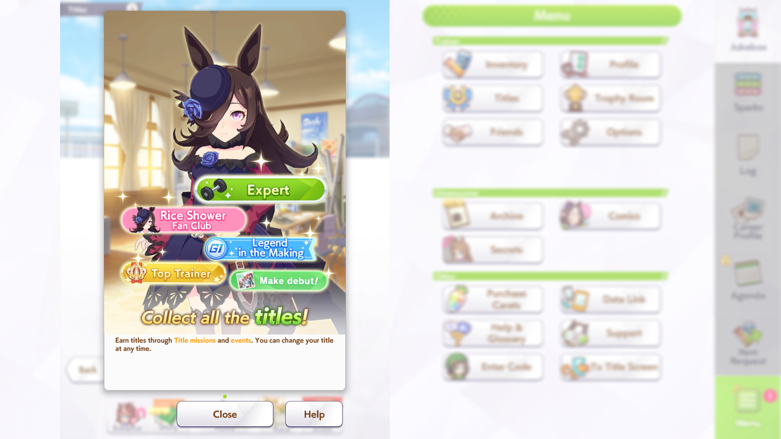 All titles in Umamusume Pretty Derby (Image via Cygames)