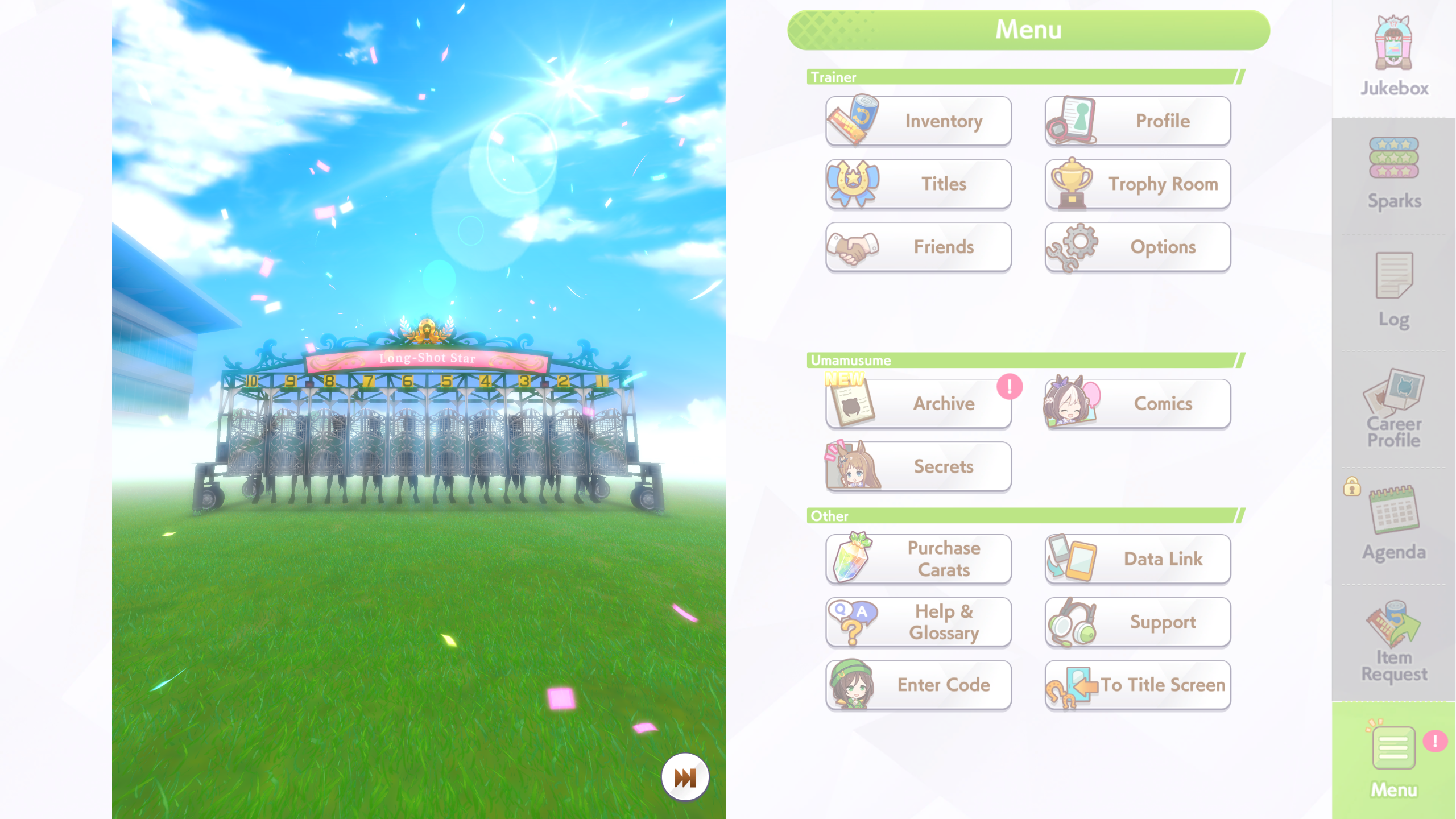 Pay carats to unlock new trainee scouts (Image via Cygames | Deltia's Gaming)