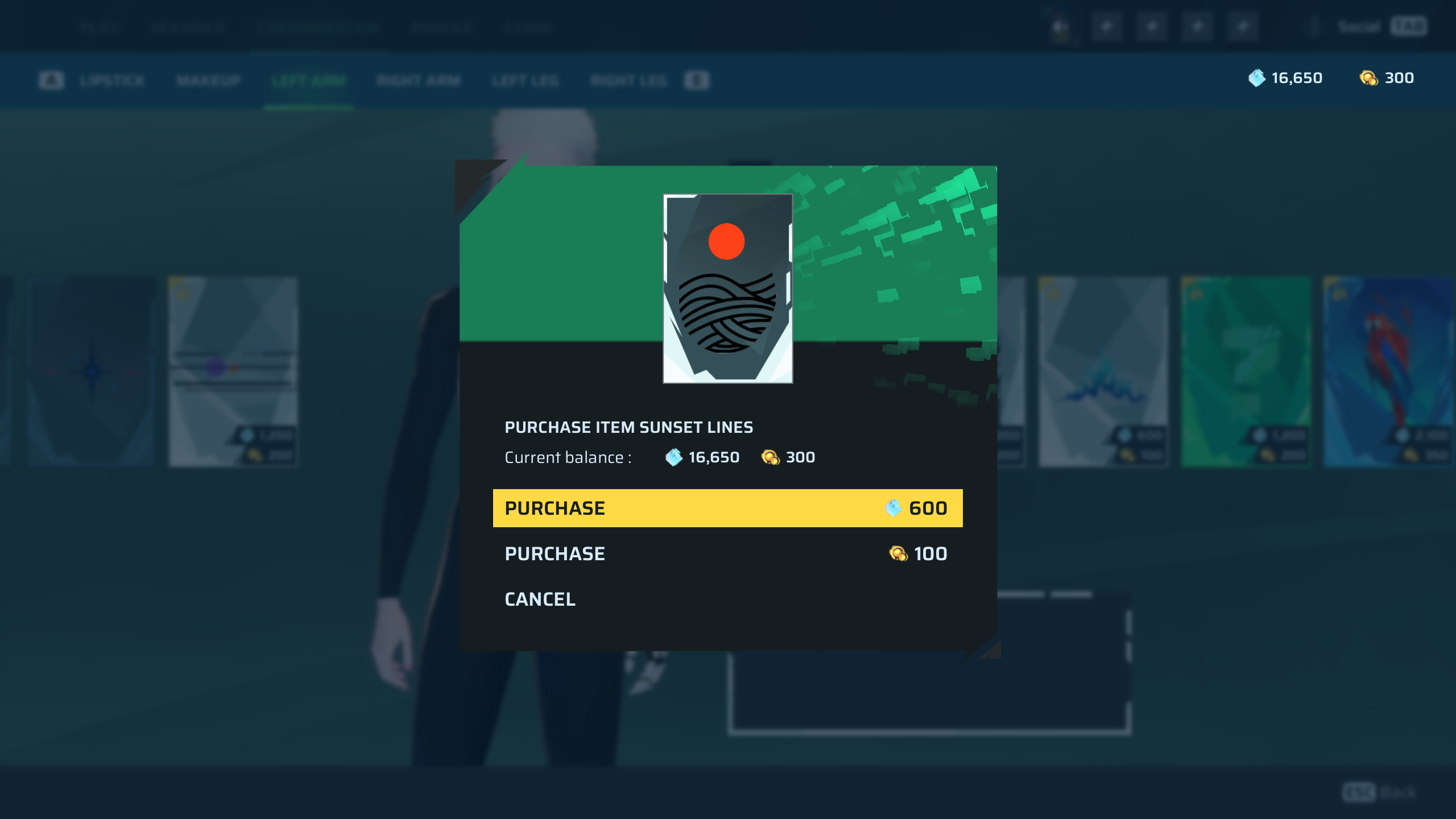 How to purchase the tattoo item from the customization menu (Image via Sloclap | Deltia's Gaming)