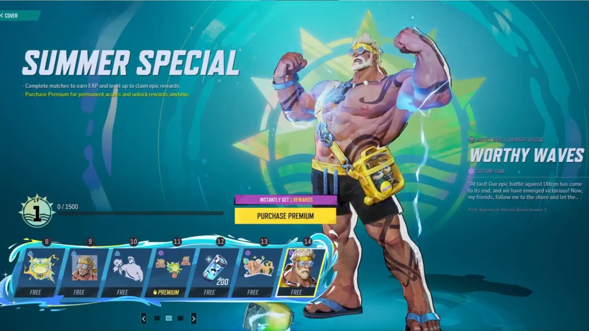 Thor's summer costume (Source: NetEase Games)