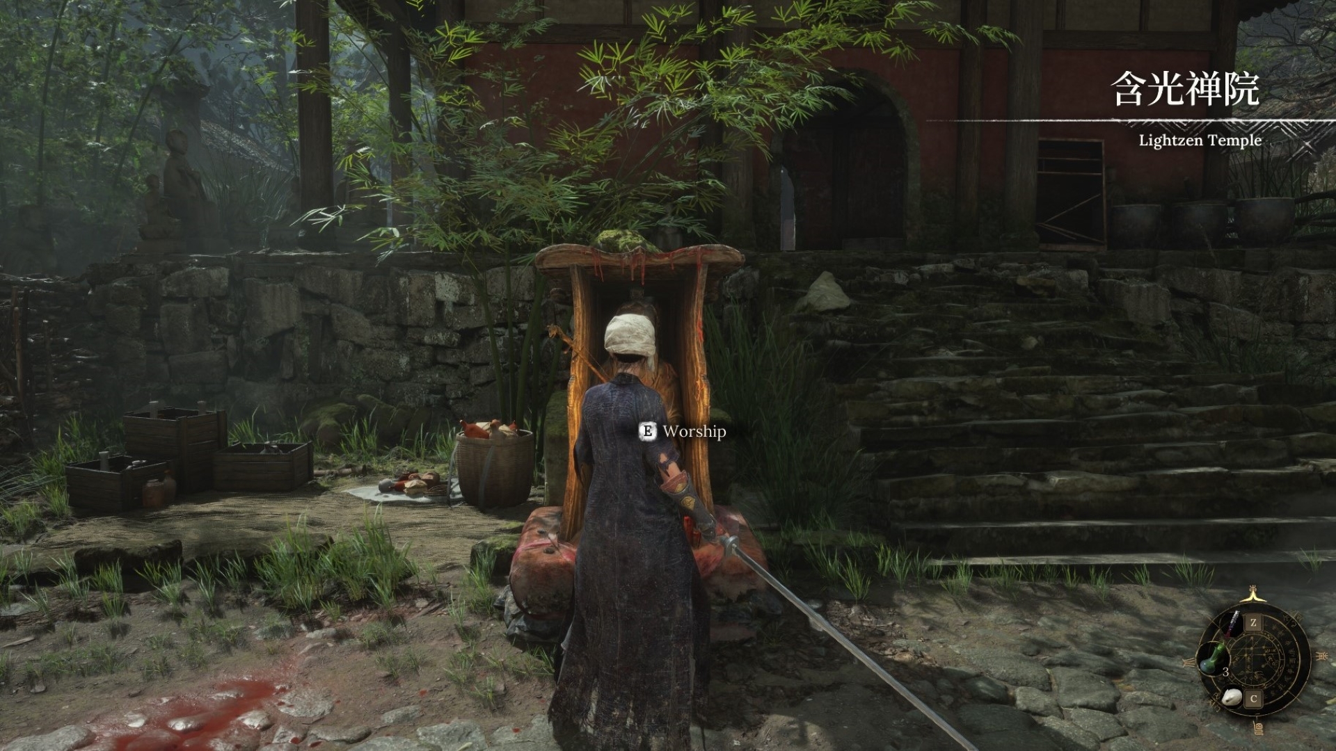 Head to Lightzen Temple to start this quest (Source: 505 Games)