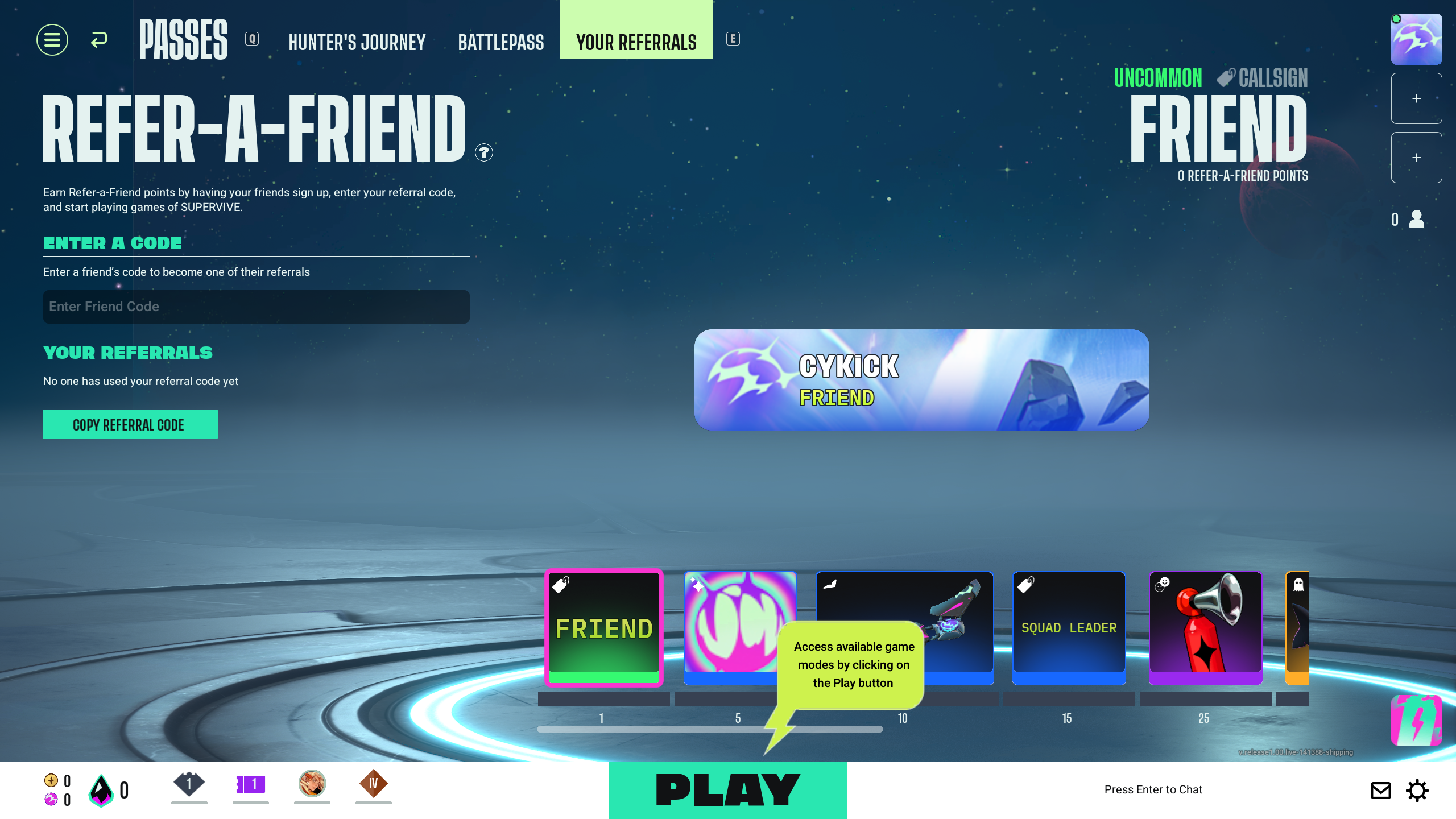 Send referrals from in-game (Image via Theorycraft Games)