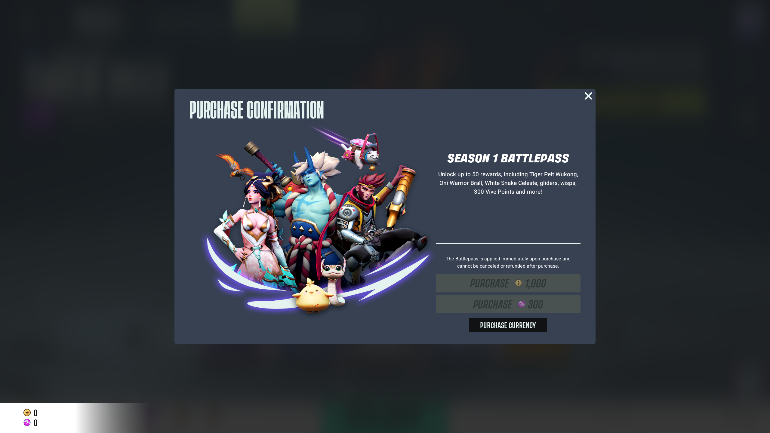 Purchas Premium Battlepass in Supervive (Image via Theorycraft Games | Deltia's Gaming)