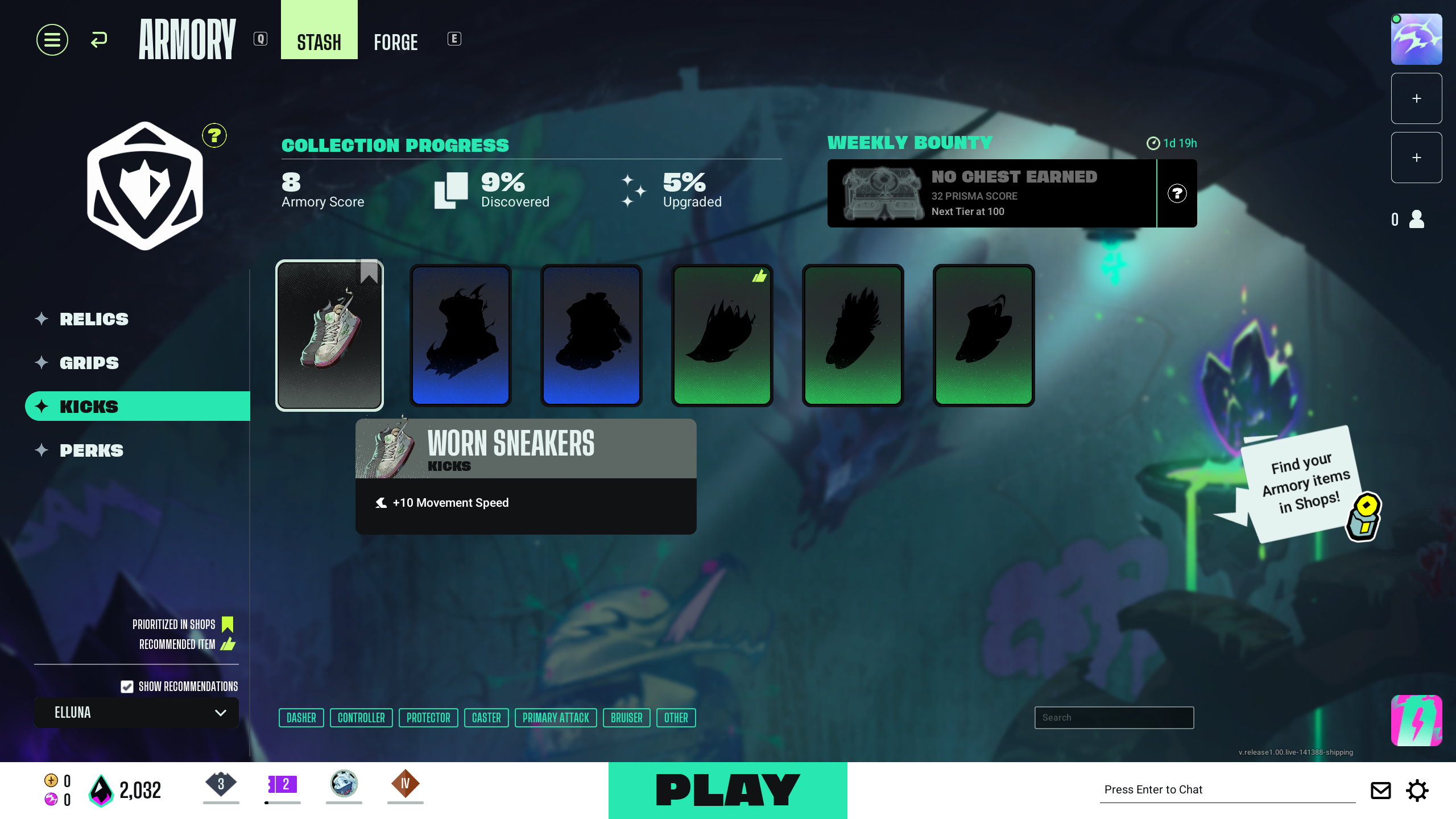Kicks under Stash (Image via Theorycraft Games | Deltia's Gaming)
