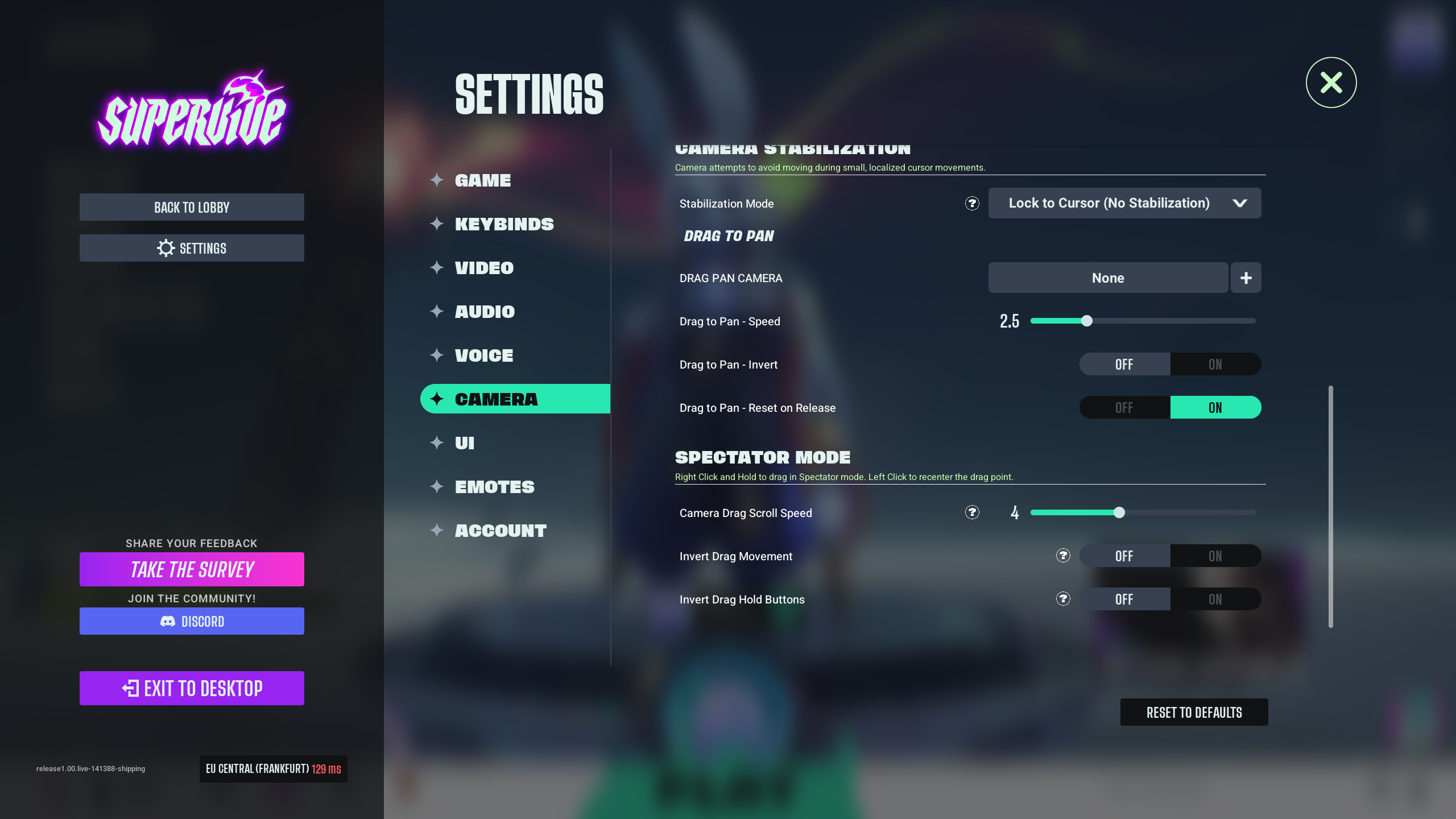 Fully Dynamic Camera Preset Page 2 (Image via Theorycraft Games | Deltia's Gaming)
