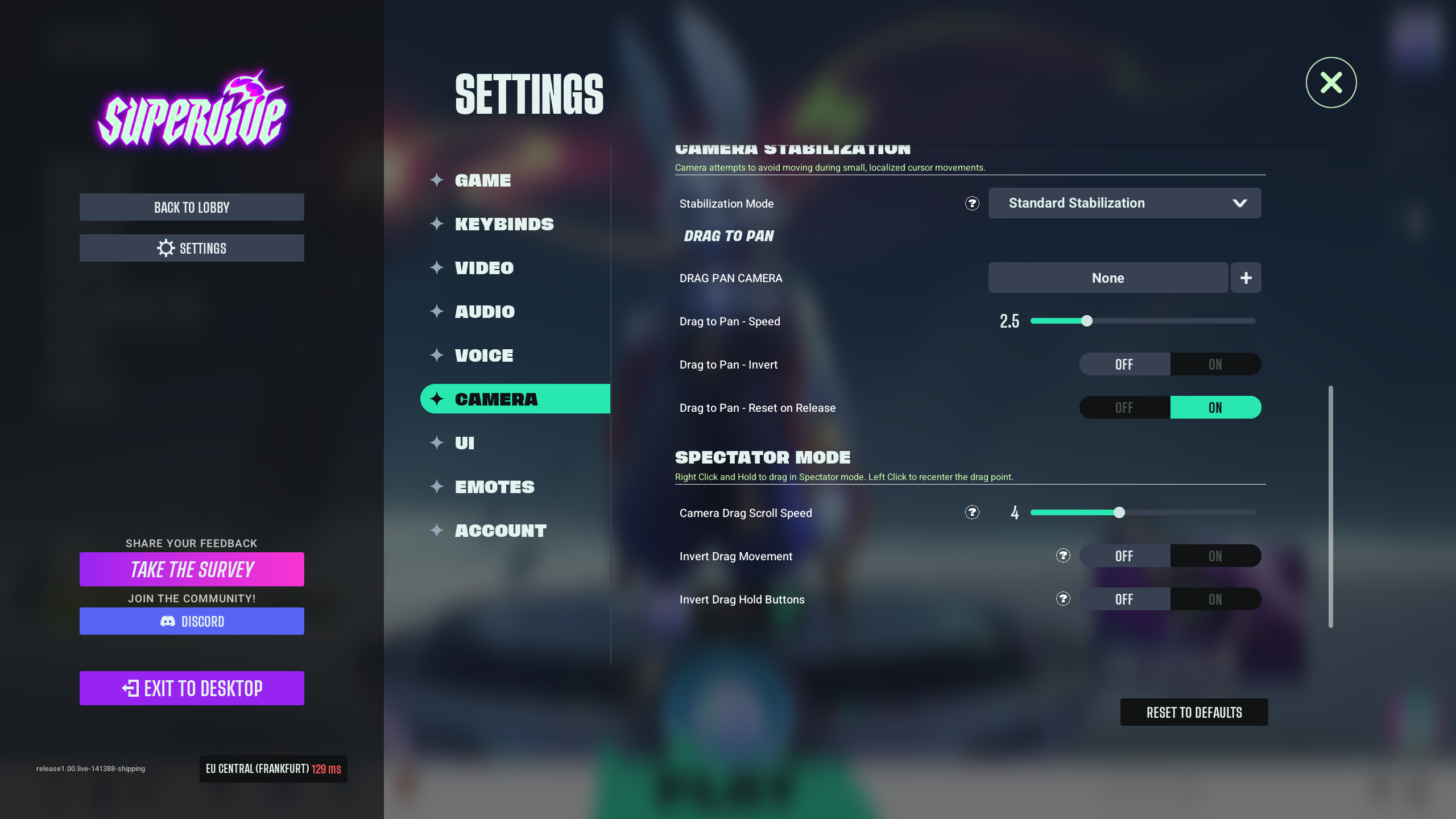 Locked Camera: Camera Preset Page 2 (Image via Theorycraft Games | Deltia's Gaming)