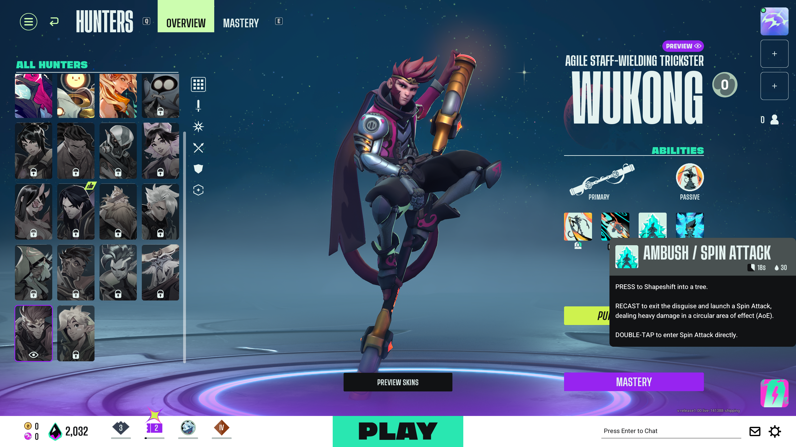 Ambush / Spin Attack Ability (Image via Theorycraft Games | Deltia's Gaming)