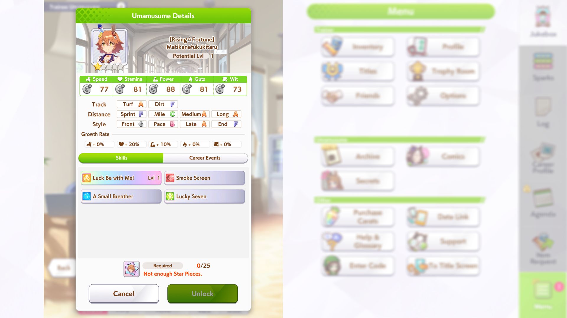 MatikanefukukitaruStats in Umamusume Pretty Derby