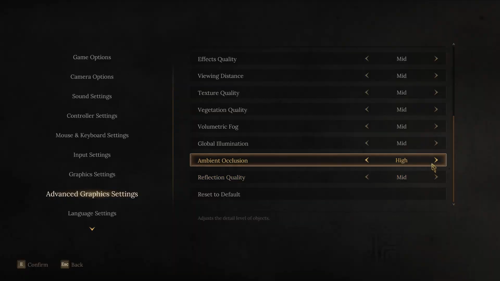 Wuchang Fallen Feathers graphics settings page (Image via 505 Games)