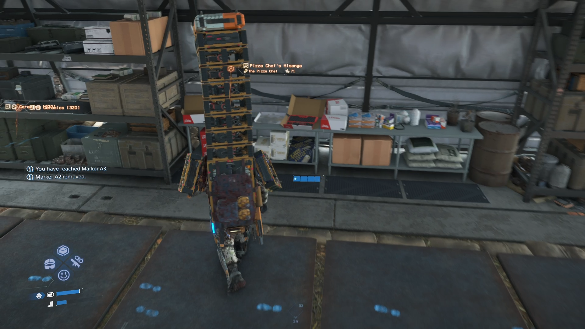 PIzza Chef's Misanga in Death Stranding 2 (Source: Kojima Productions | Deltia's Gaming)