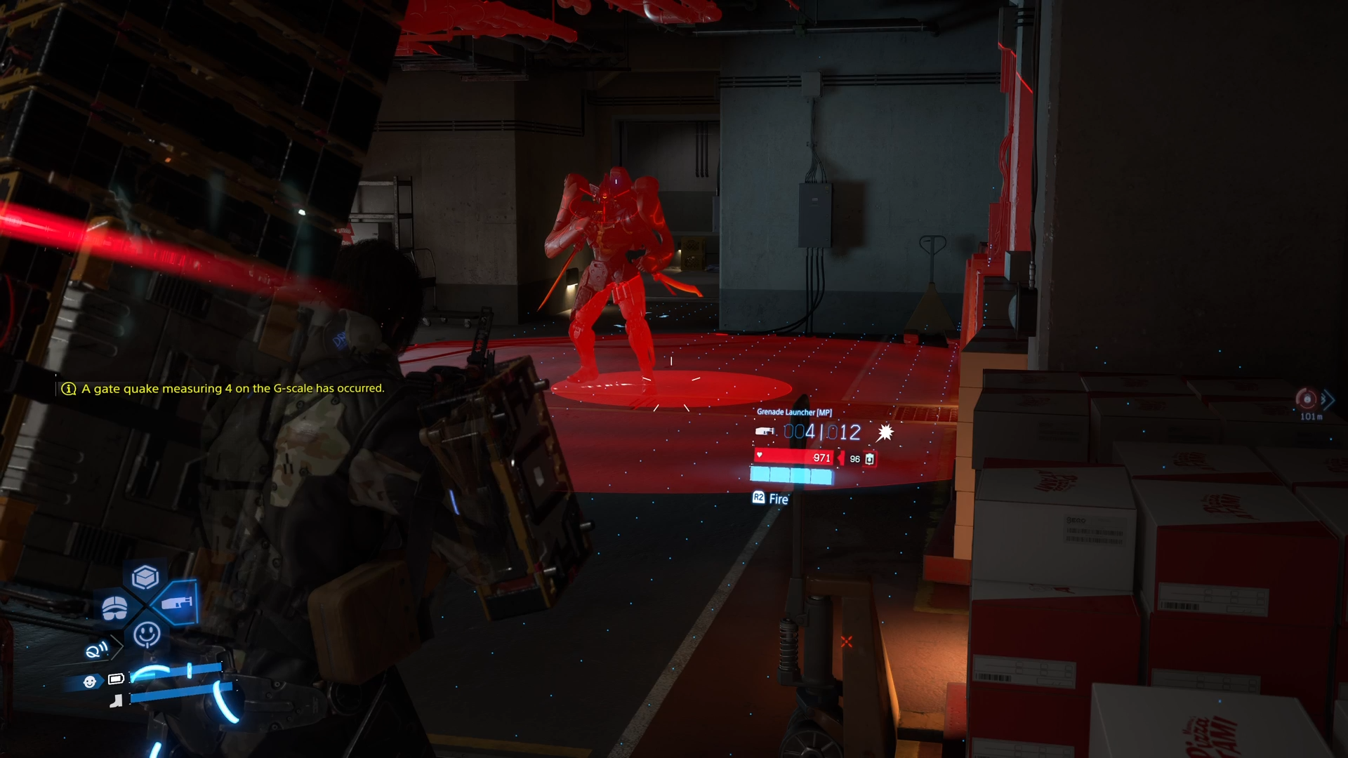 Ghost Mechs in Pizza Chef's Base in Death Stranding 2 (Source: Kojima Productions | Deltia's Gaming)