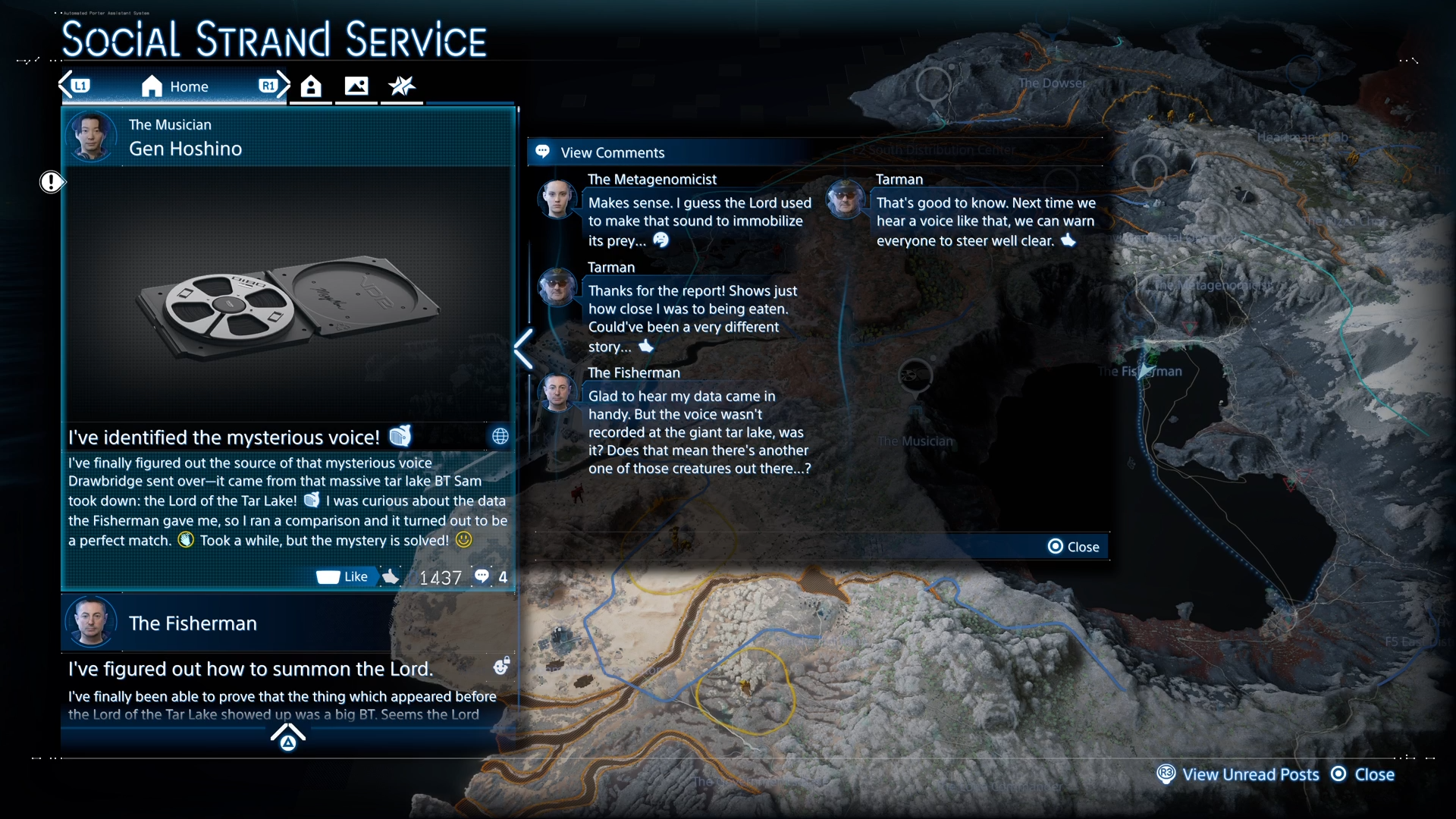 The Musician's SSS Post (Source: Kojima Productions | Deltia's Gaming)