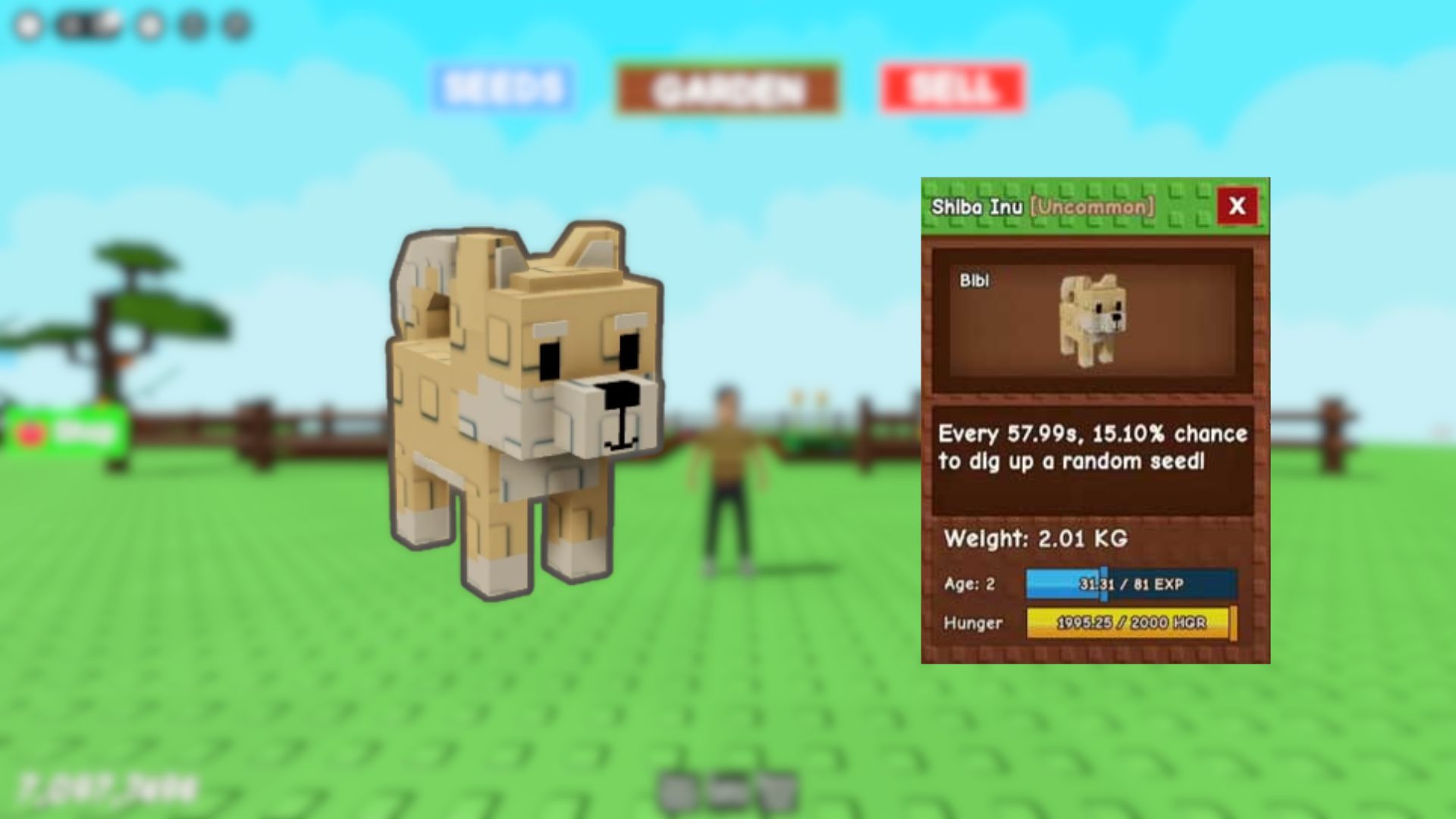Shiba Inu Passive (Image via Roblox)