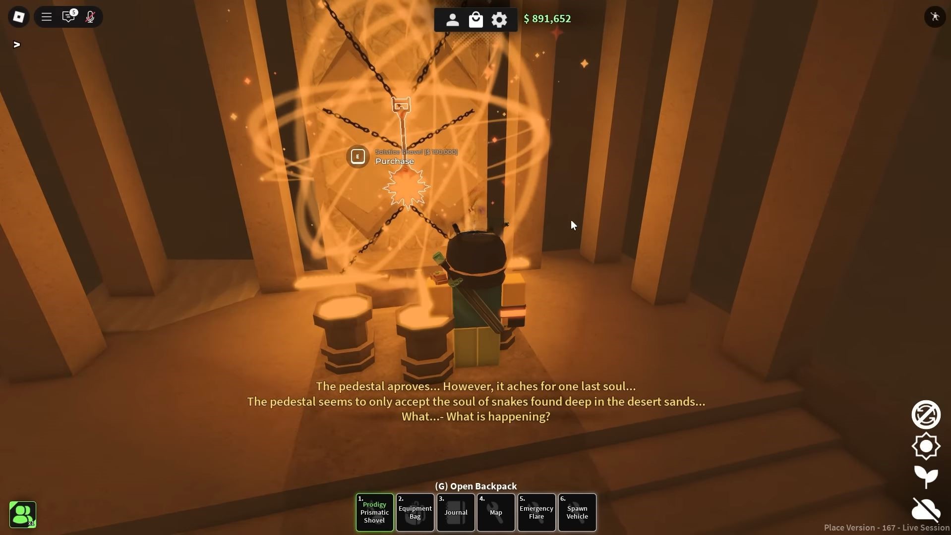Solstice Shovel (Image via Roblox)