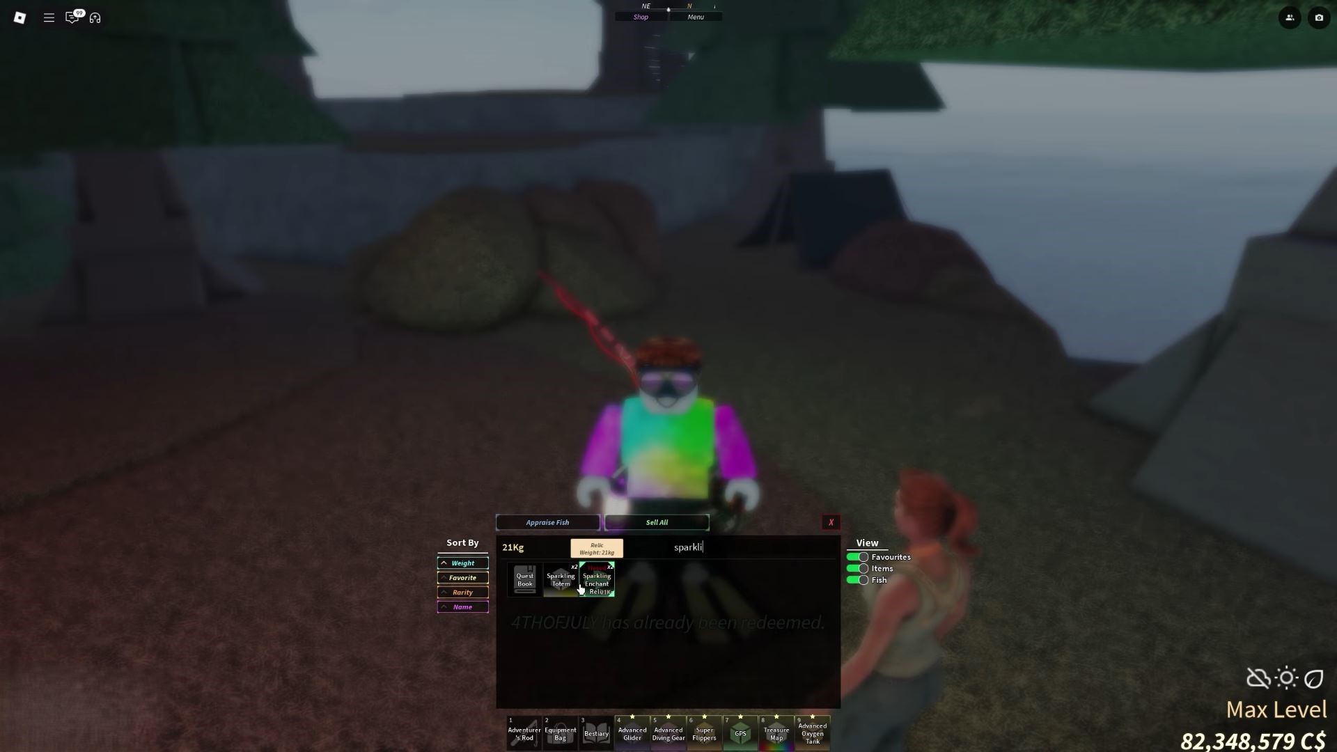 Sparkling Totem in inventory (Image via Roblox)