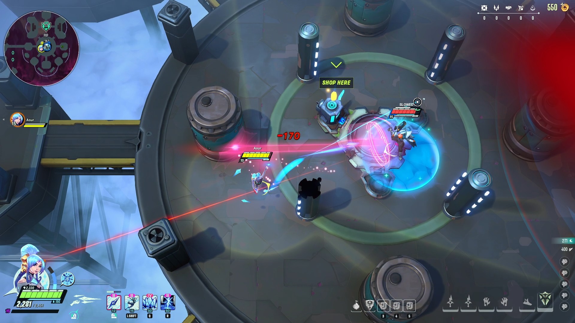 Cryo Spear detonates where the cursor is aimed