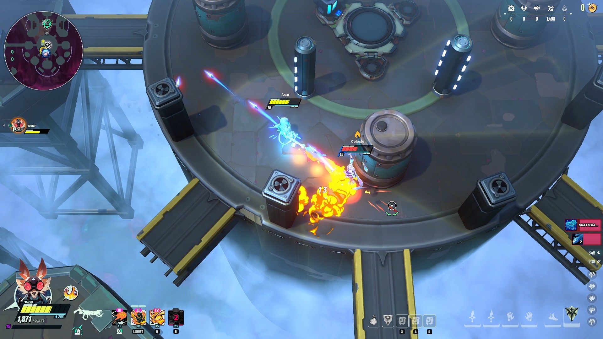 Flamethrower applies Ignite with sustained fire