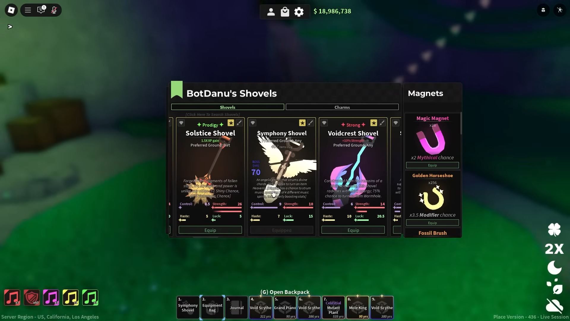 Symphony Shovel Stats (Image via Discord)