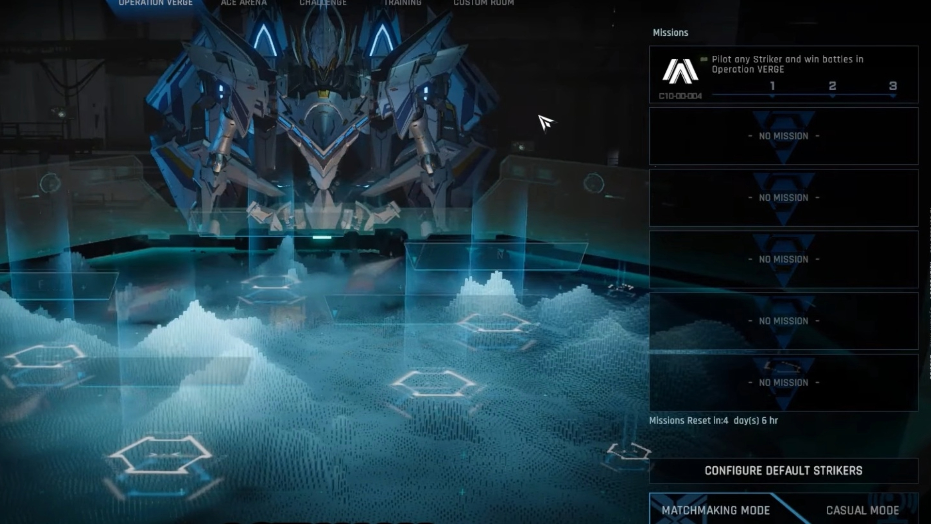 Tactical Stations screen in the game