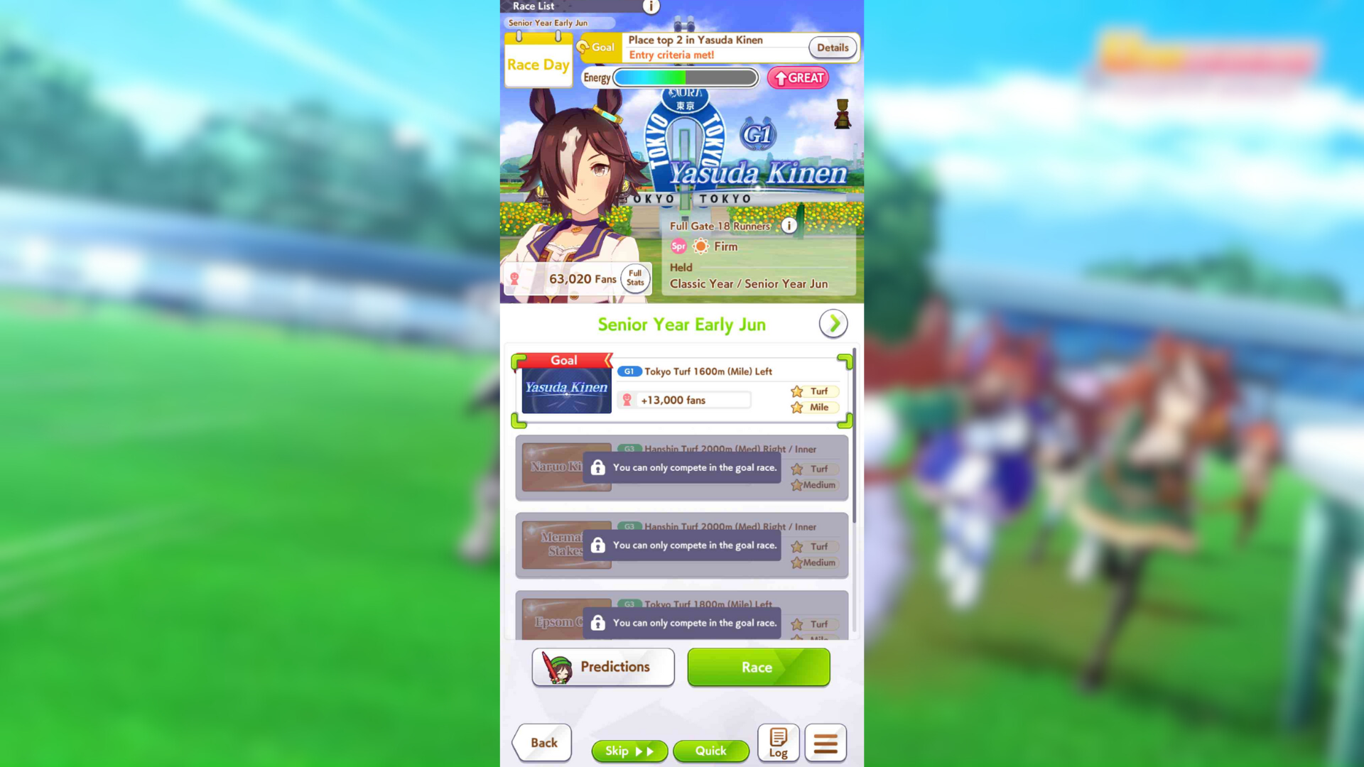 The race details (Image via Cygames Inc.)