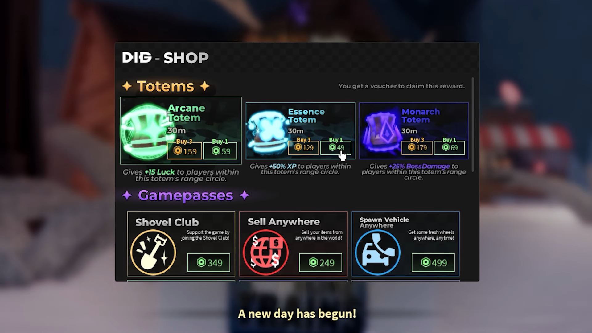 Totems in Dig (Image via Roblox)