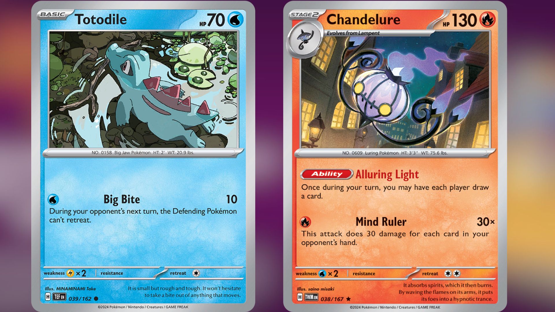 Totodile and Chandelure (Image via TPC)