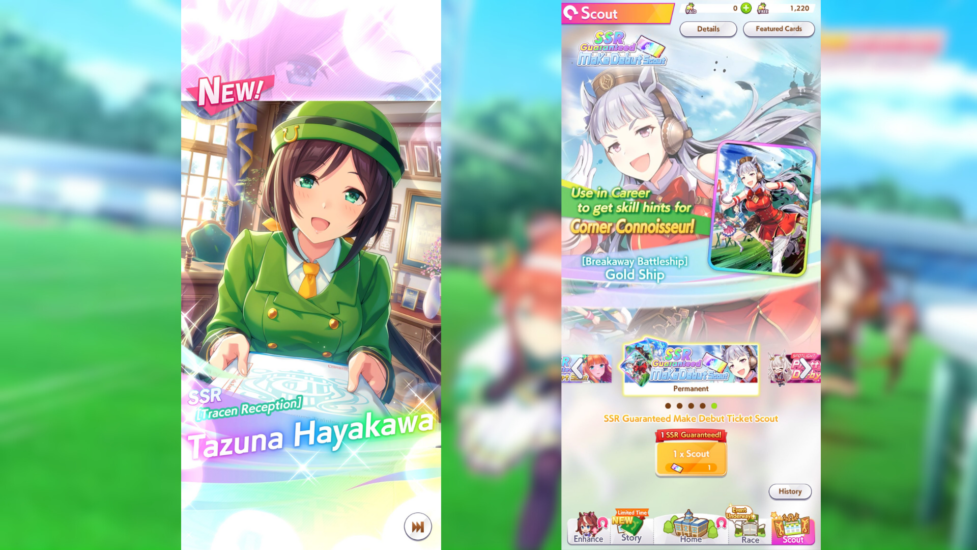 Training Booster Giveaway gets you an SSR Support Card in Umamusume Pretty Derby (Image via Cygames Inc.)