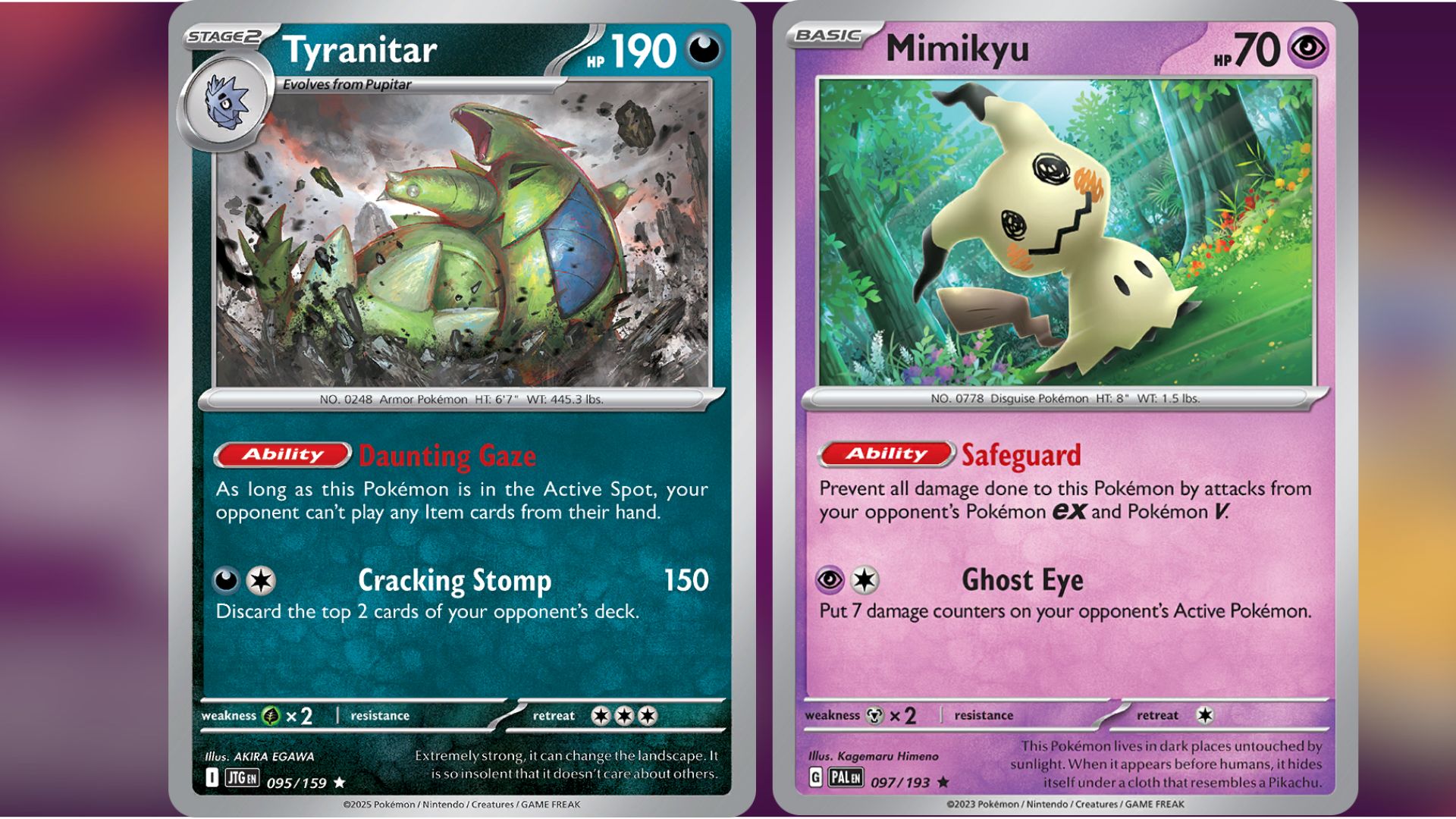 Tyranitar and Mimikyu (Image via TPC)
