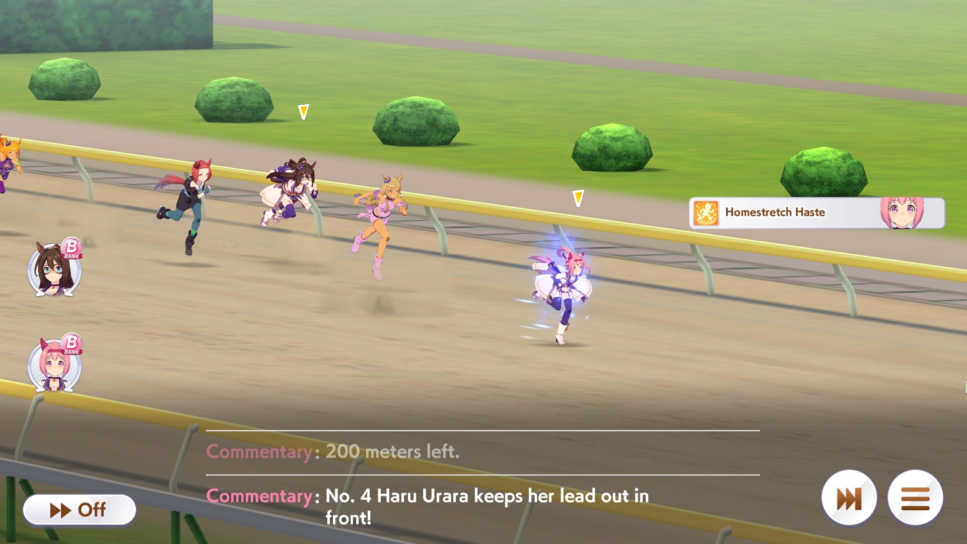 Learn velocity and acceleration skills in the final corner (Image via Cygames | Deltia's Gaming)