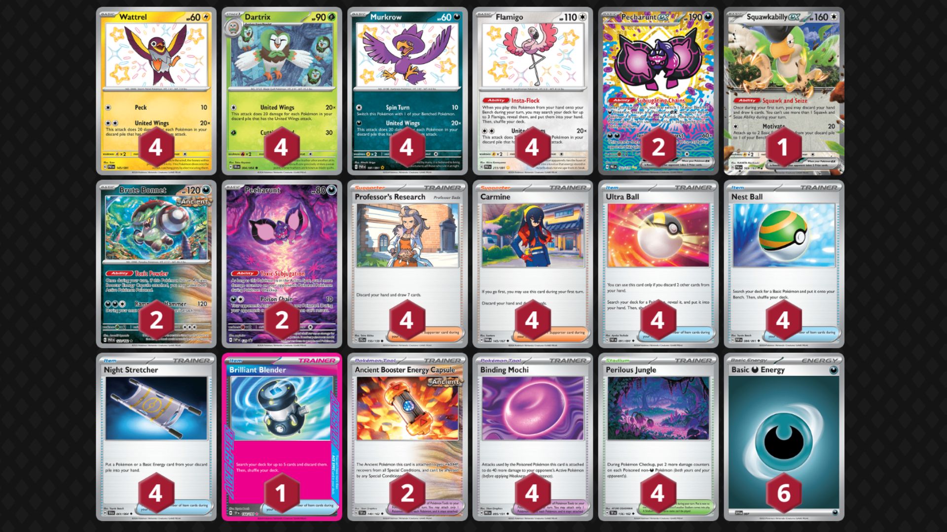 United Wings decklist (Image via TPC)