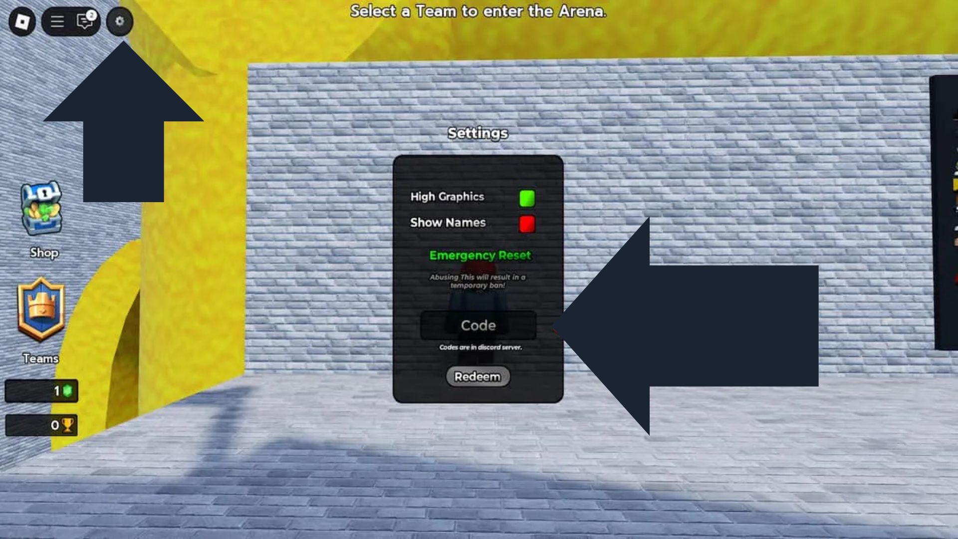 Rdeem the codes here (Source: Roblox)