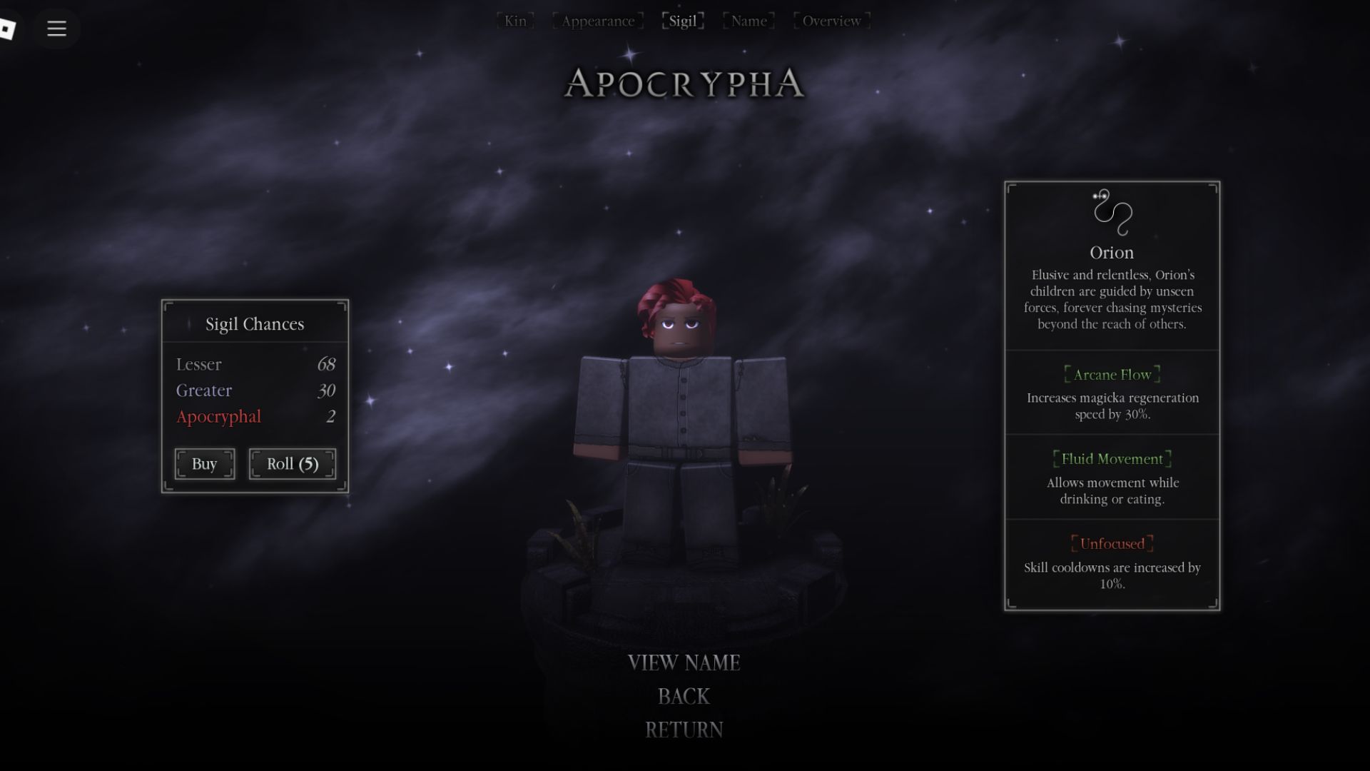 Character Customization screen (Source: Roblox)