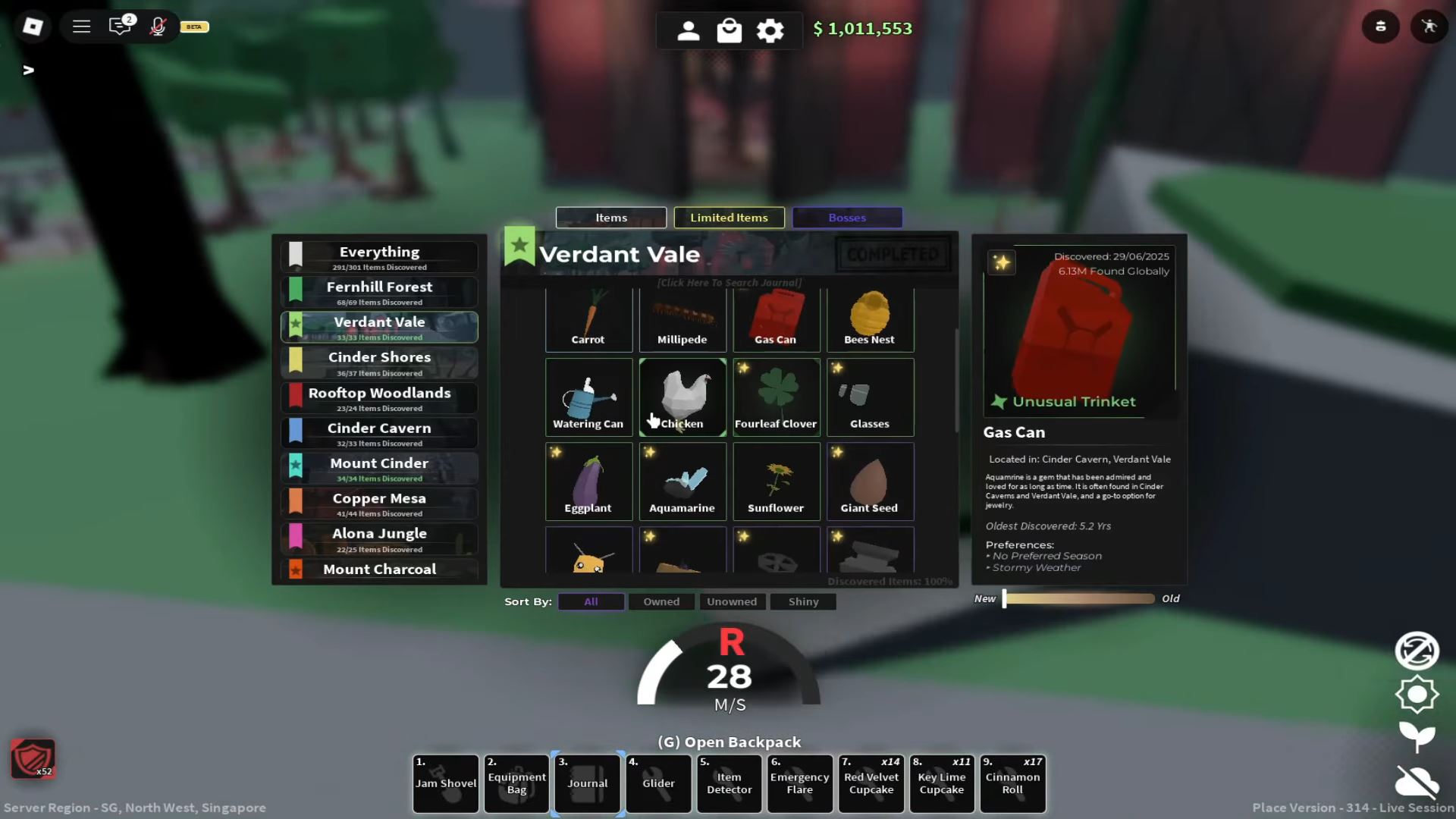 Verdant Vale items (Image via Roblox)