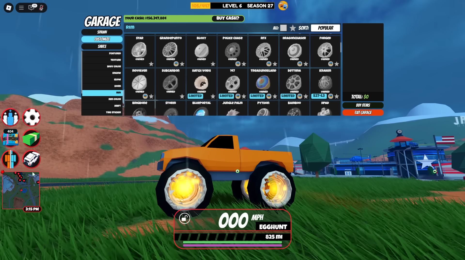 Void rims in inventory (Image via Roblox)