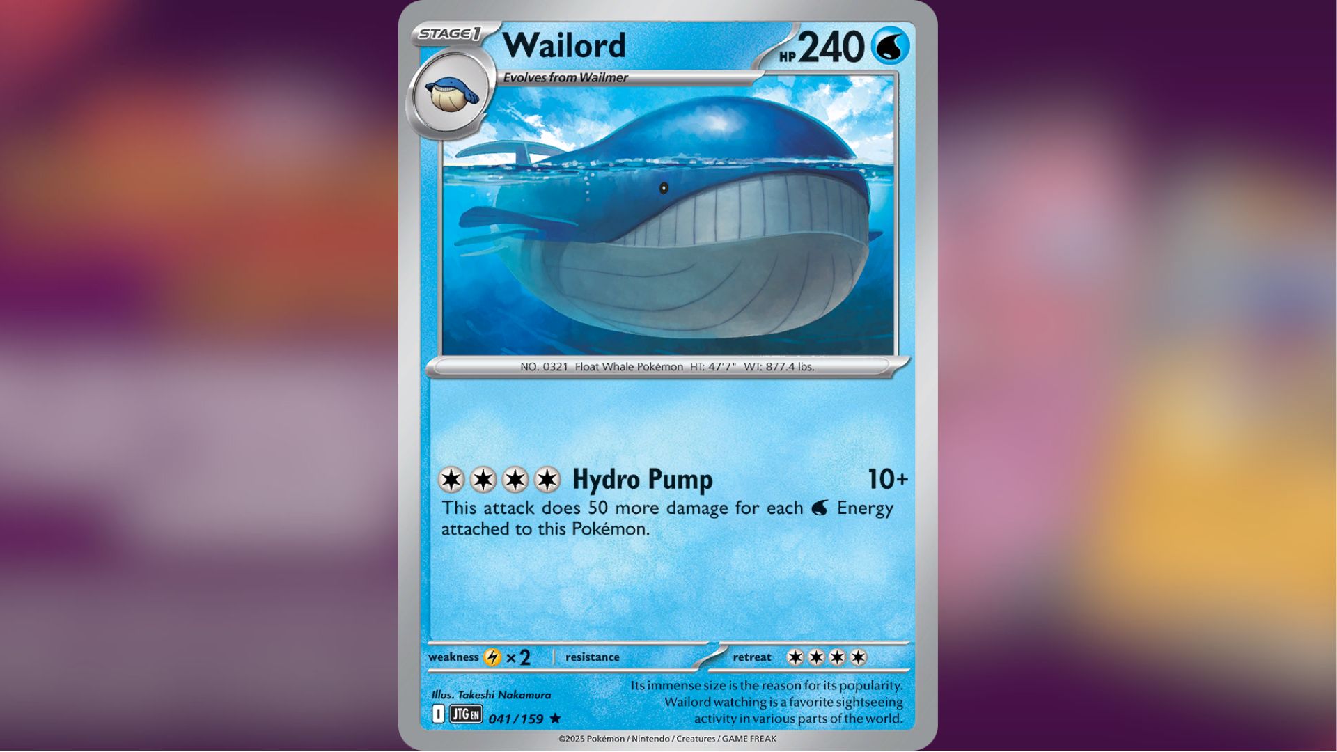 Wailord from Journey Together (Image via TPC)
