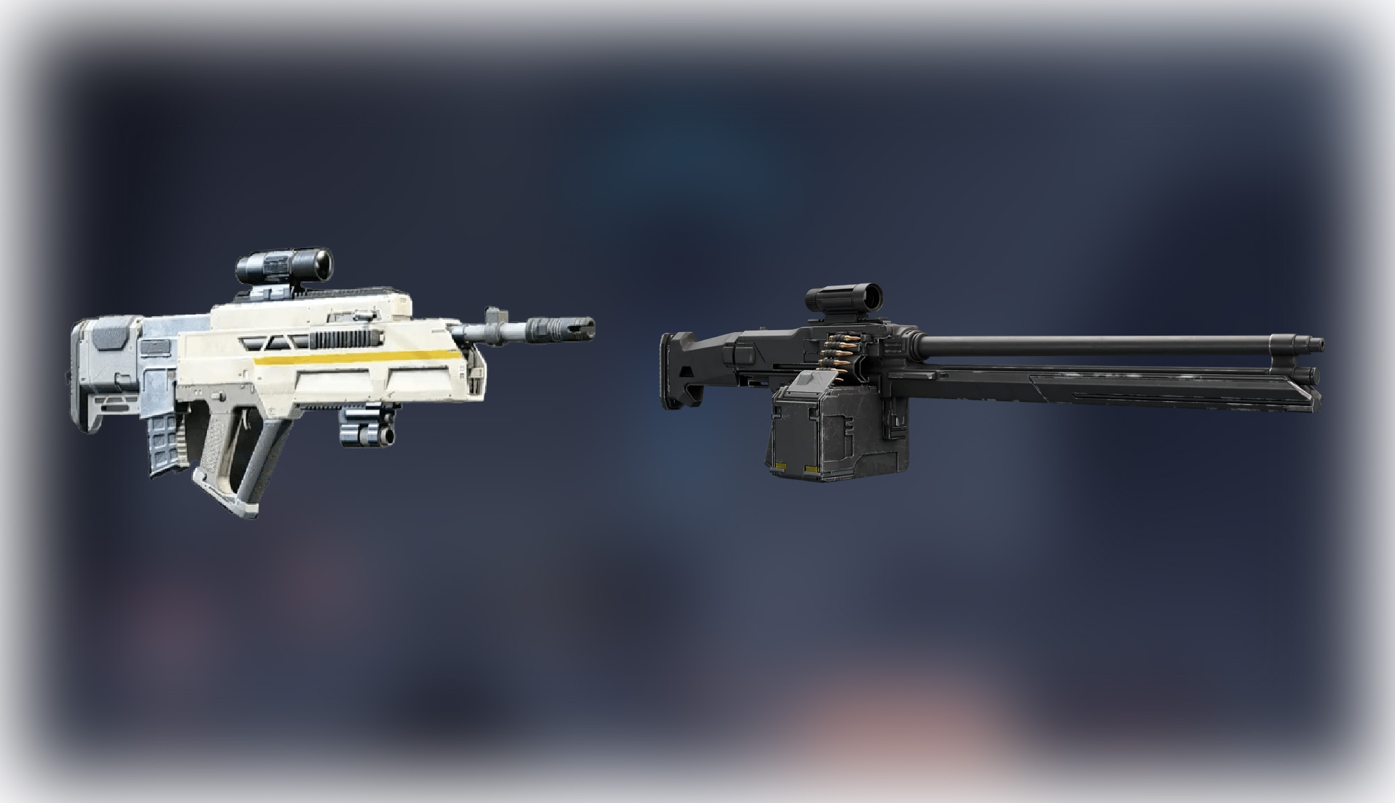 From the left: AR-23P Liberator Penetrator and MG-43 Machine Gun (Source: PlayStation Publishing PLC)