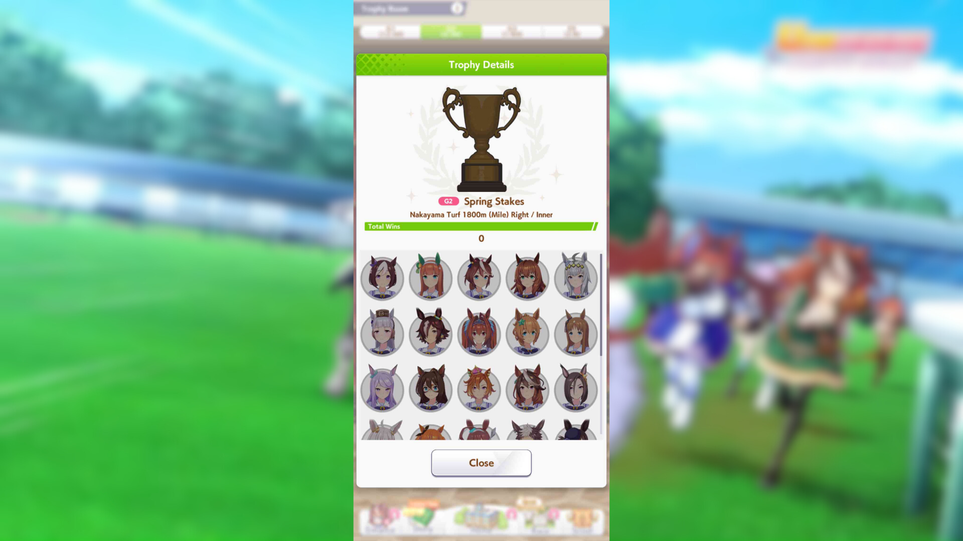 Win the Spring Stakes and get the trophy in Umamusume Pretty Derby (Image via Cygames Inc.)
