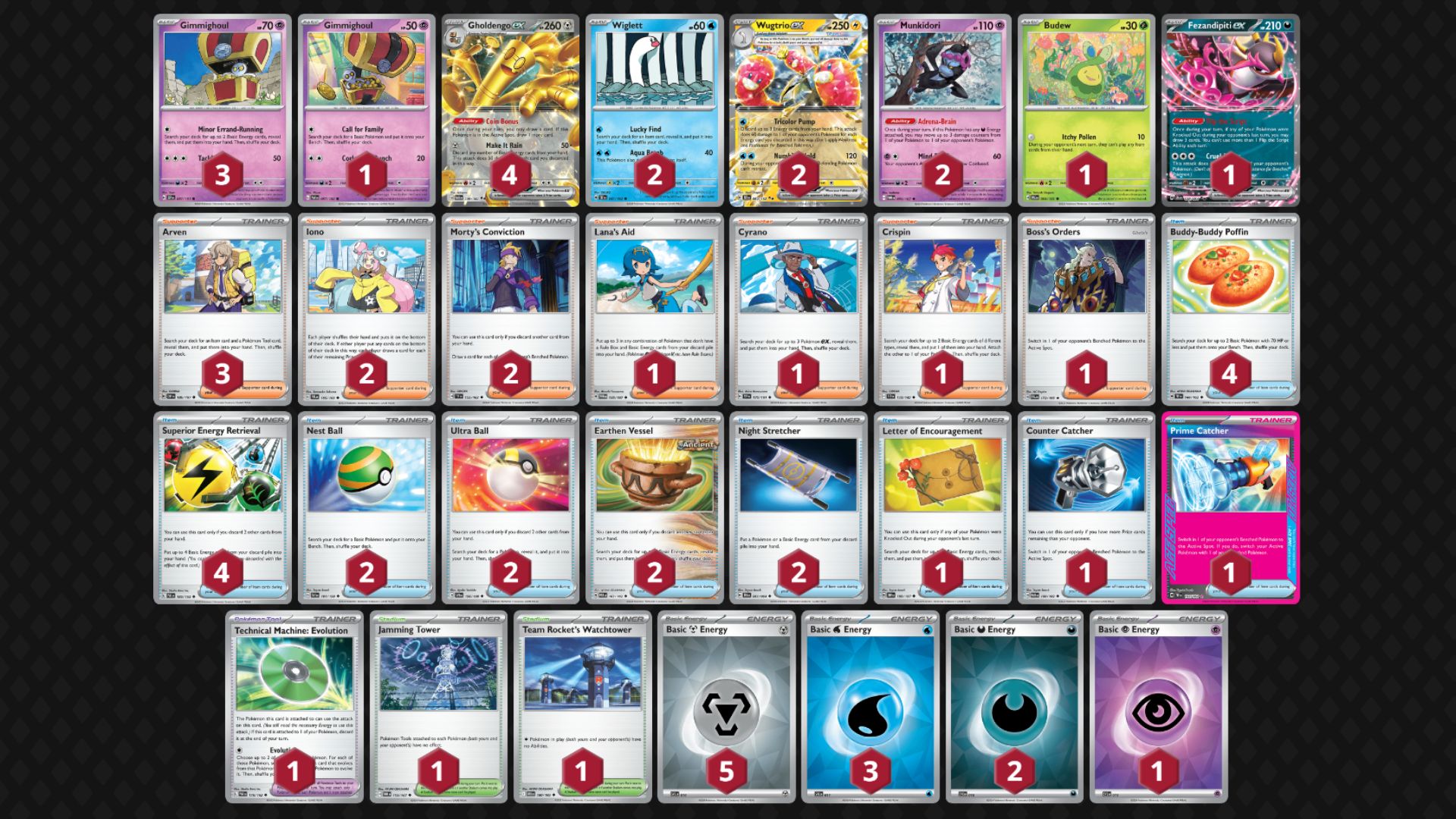 Wugtrio ex decklist (Image via TPC)
