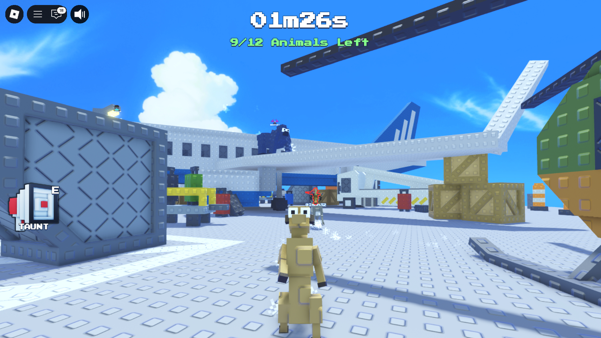 Animals can see the Zookeeper's red outline at all times (Image via Roblox Corporation)