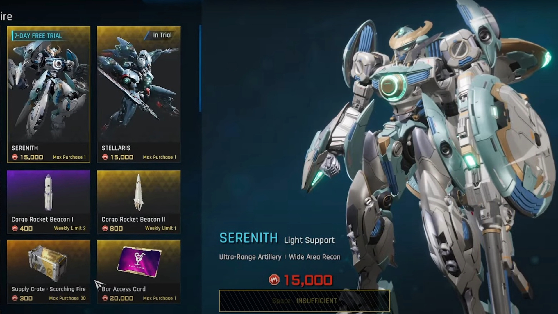 You can unlock new Mechs with Matrix Credits