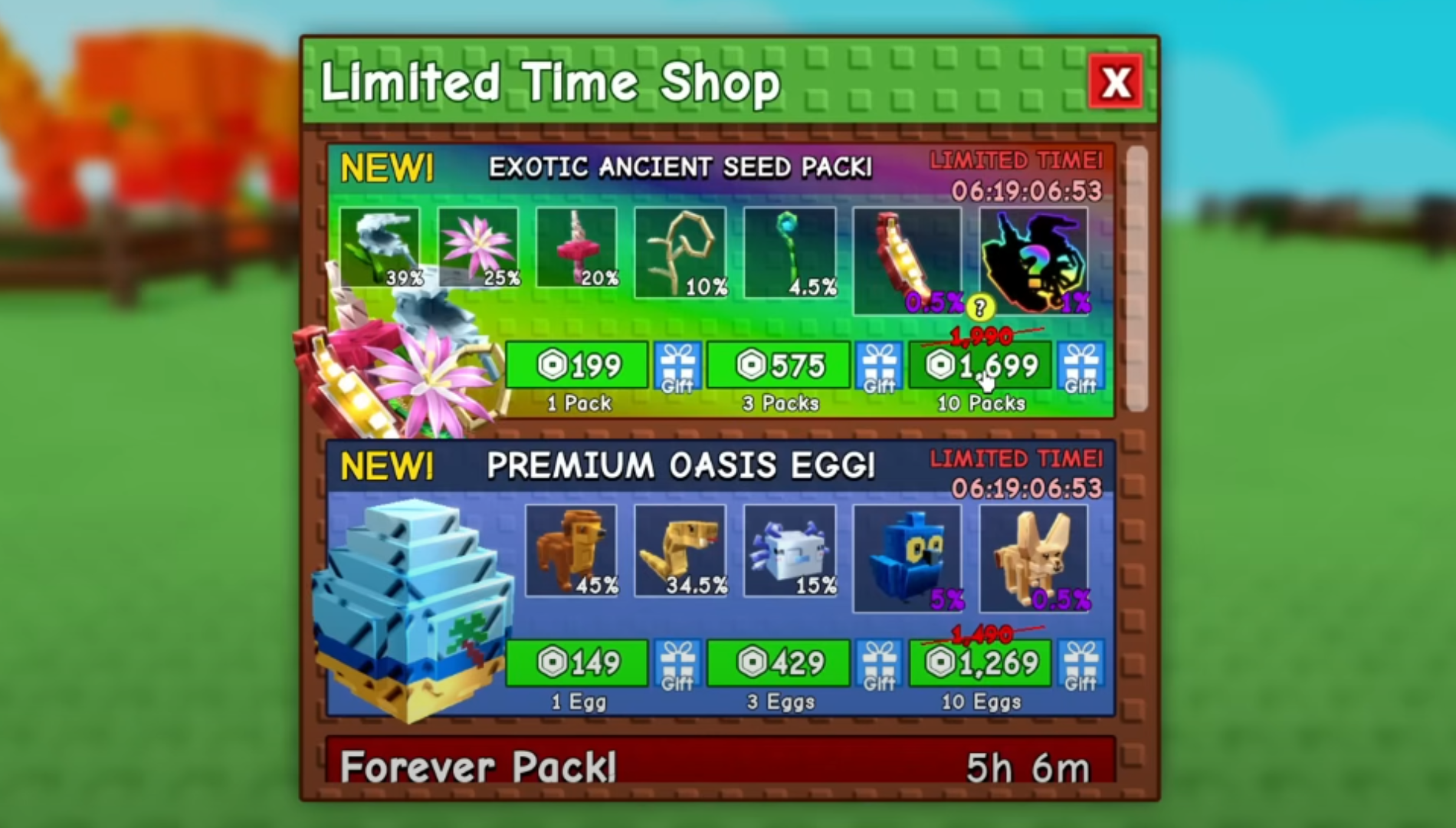 Boneboo is a limited time, event-exclusive pack (Image via The Garden Game | Roblox)
