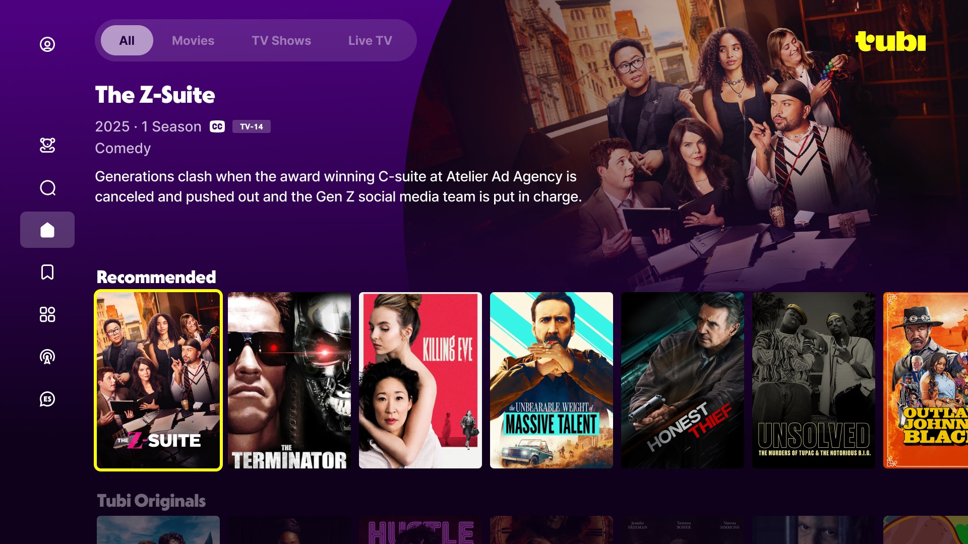 Picture describe how you can watch movies and TV series for free on Tubi