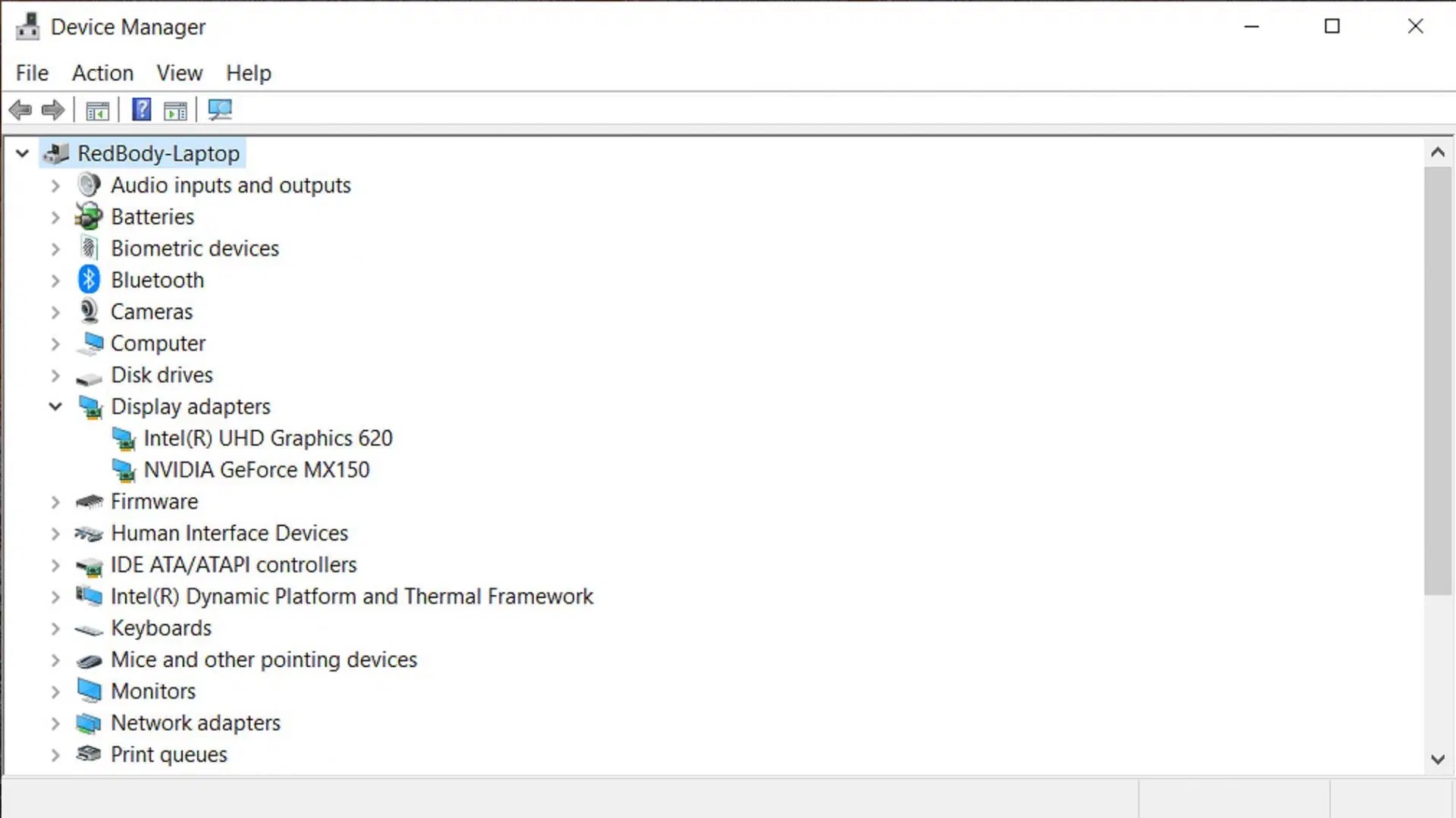 Picture of Nvidia GPU listing in the Device Manager app