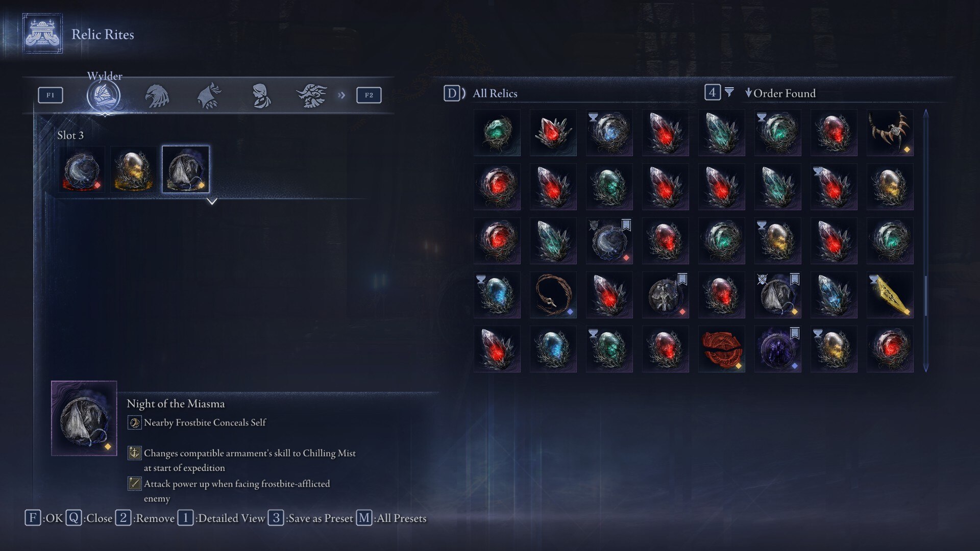 Best Relics for Wylder (Image via FromSoftware)