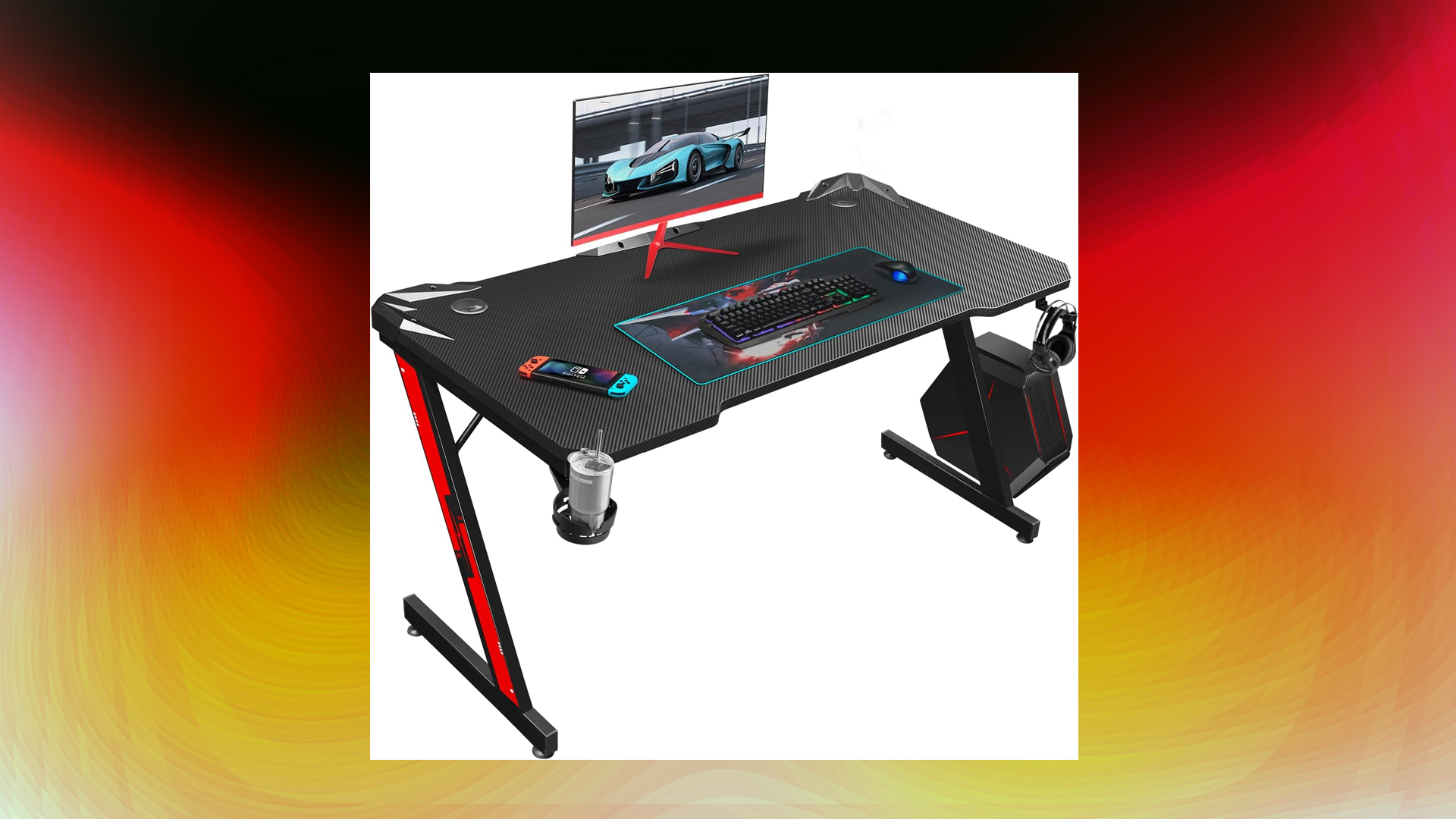 An image showing the Homall desk (Image via Amazon)