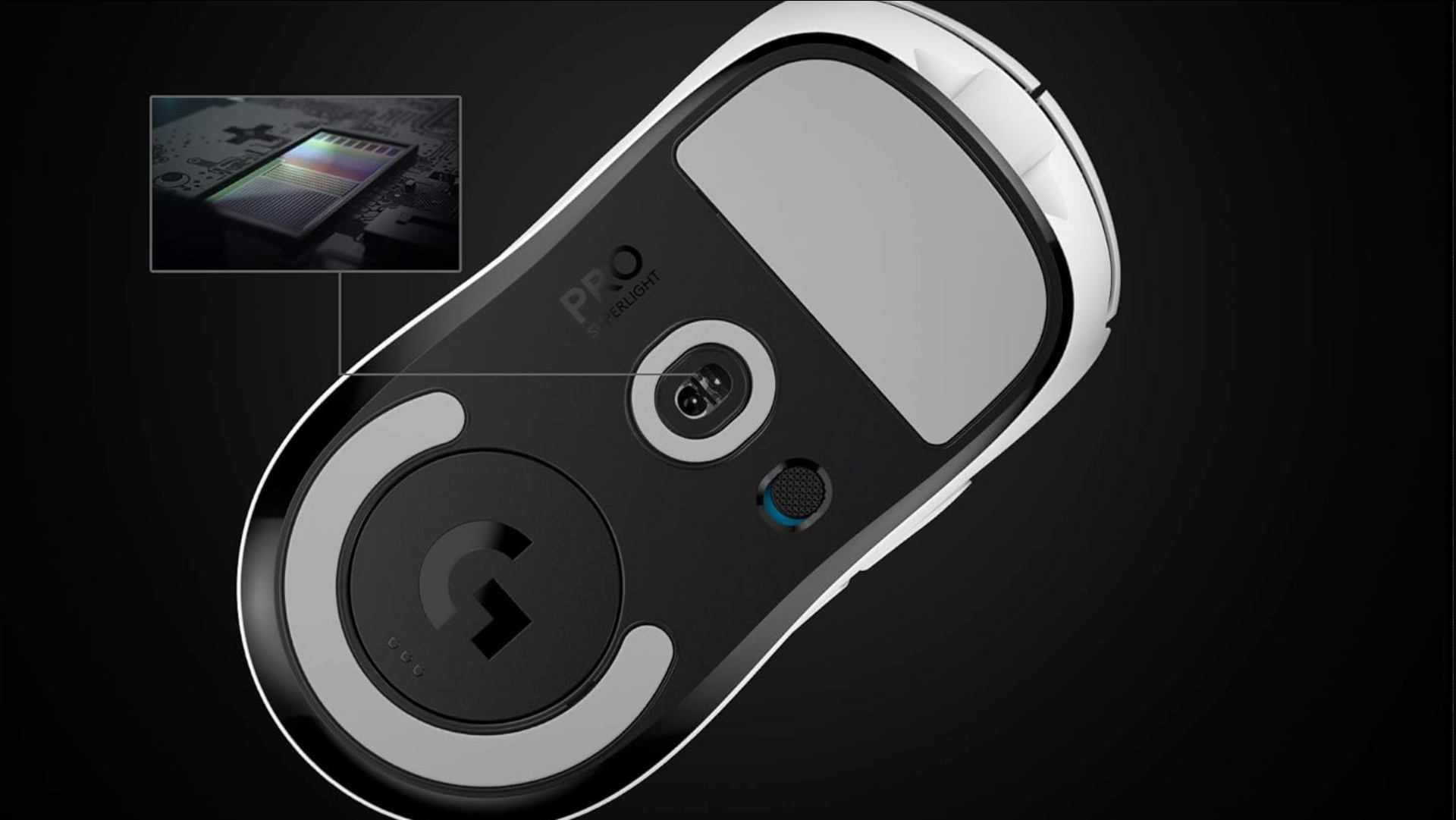 An image of Logitech G PRO X Superlight's HERO 25K sensor
