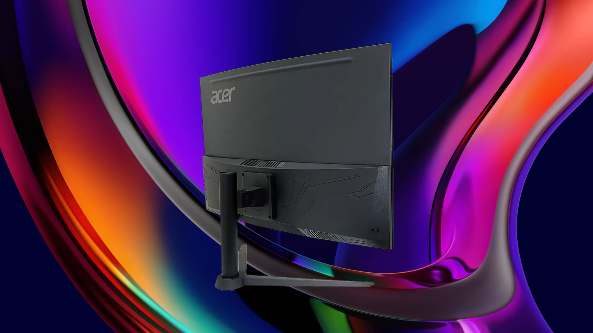 An image of the Acer Nitro gaming monitor's rear