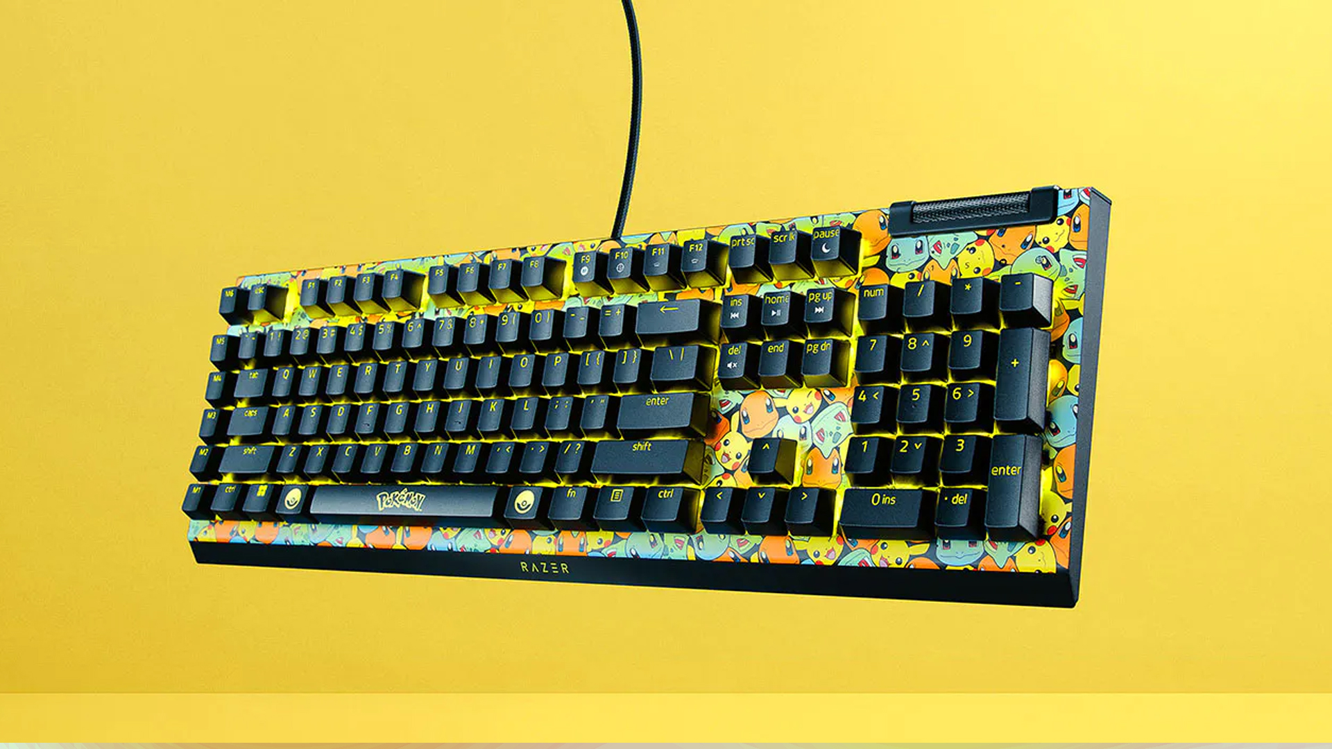 An image showing the Razer x Pokemon mechanical keyboard