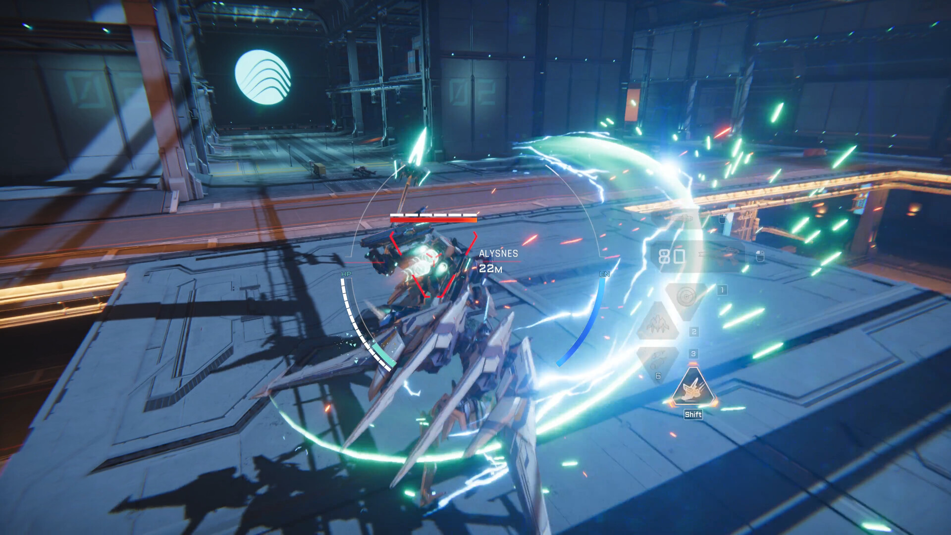 Combat in Mecha Break.